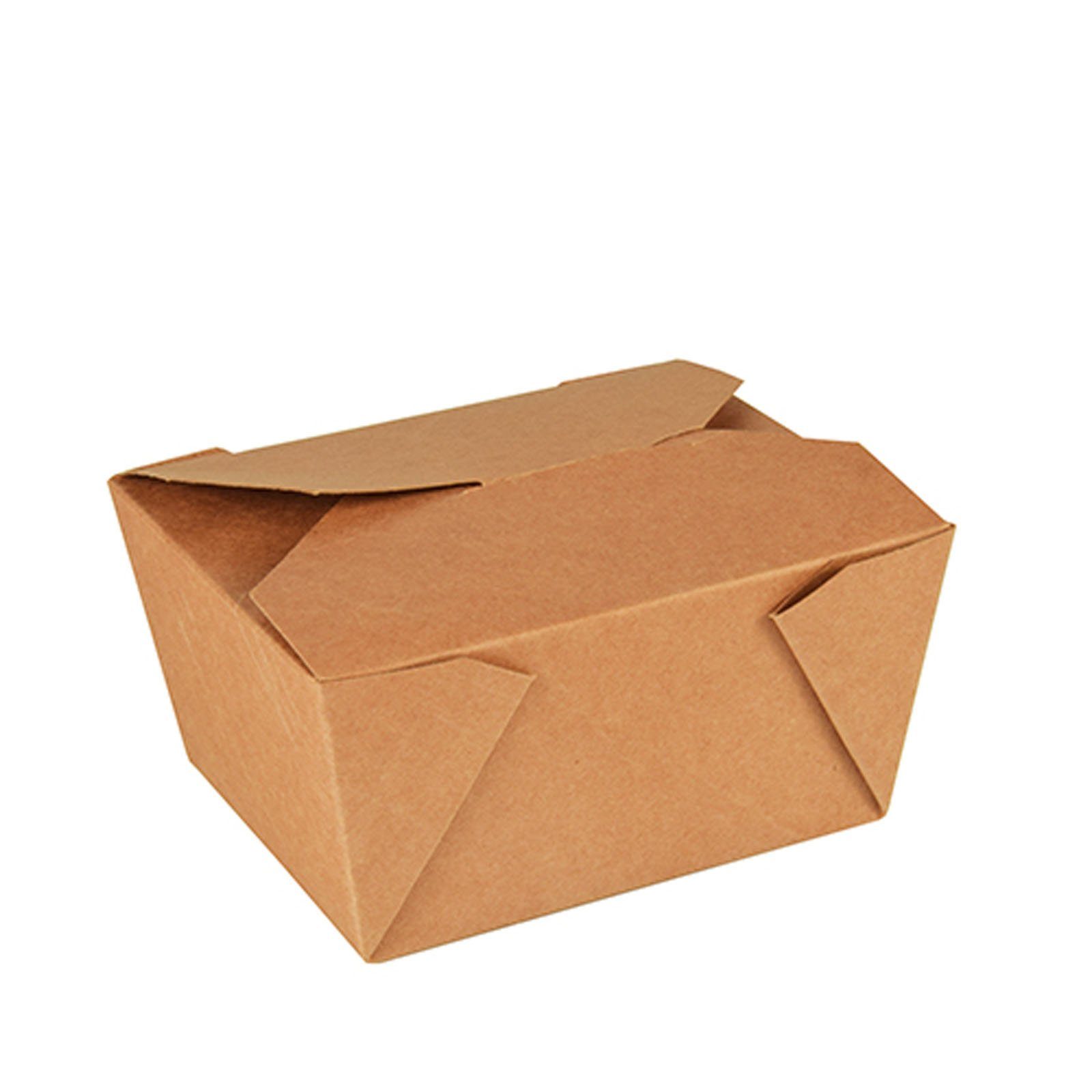 PAPSTAR Einwegschale 500 Stück Lunchboxen, Pappe pure 750 ml 10,5 x 13 cm x 6,5 cm braun