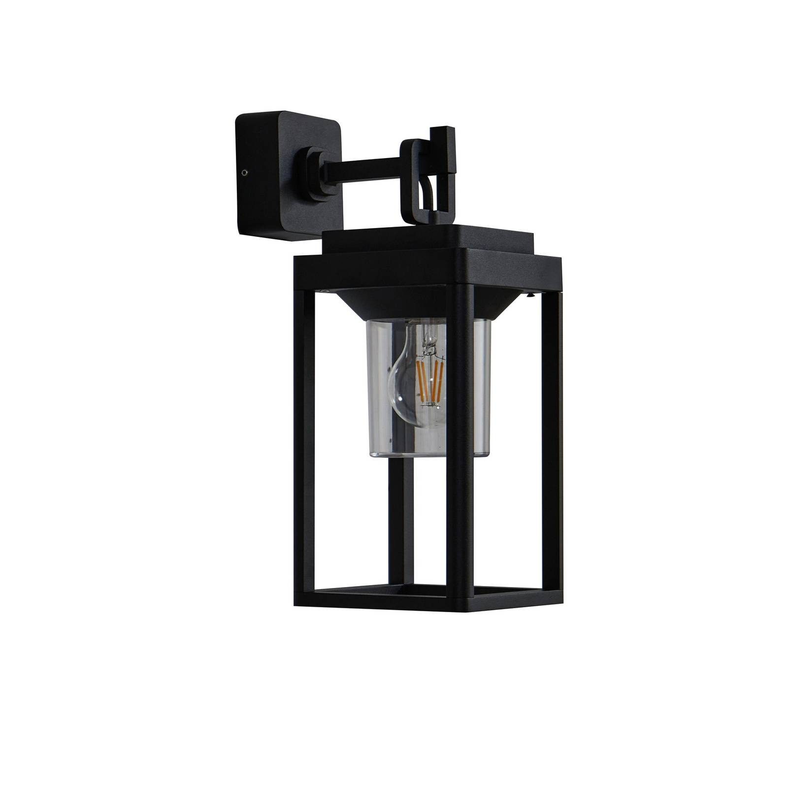 Lucande Außen-Wandleuchte Milanka, Metall, Schwarz IP65, 1 x 15 W LED