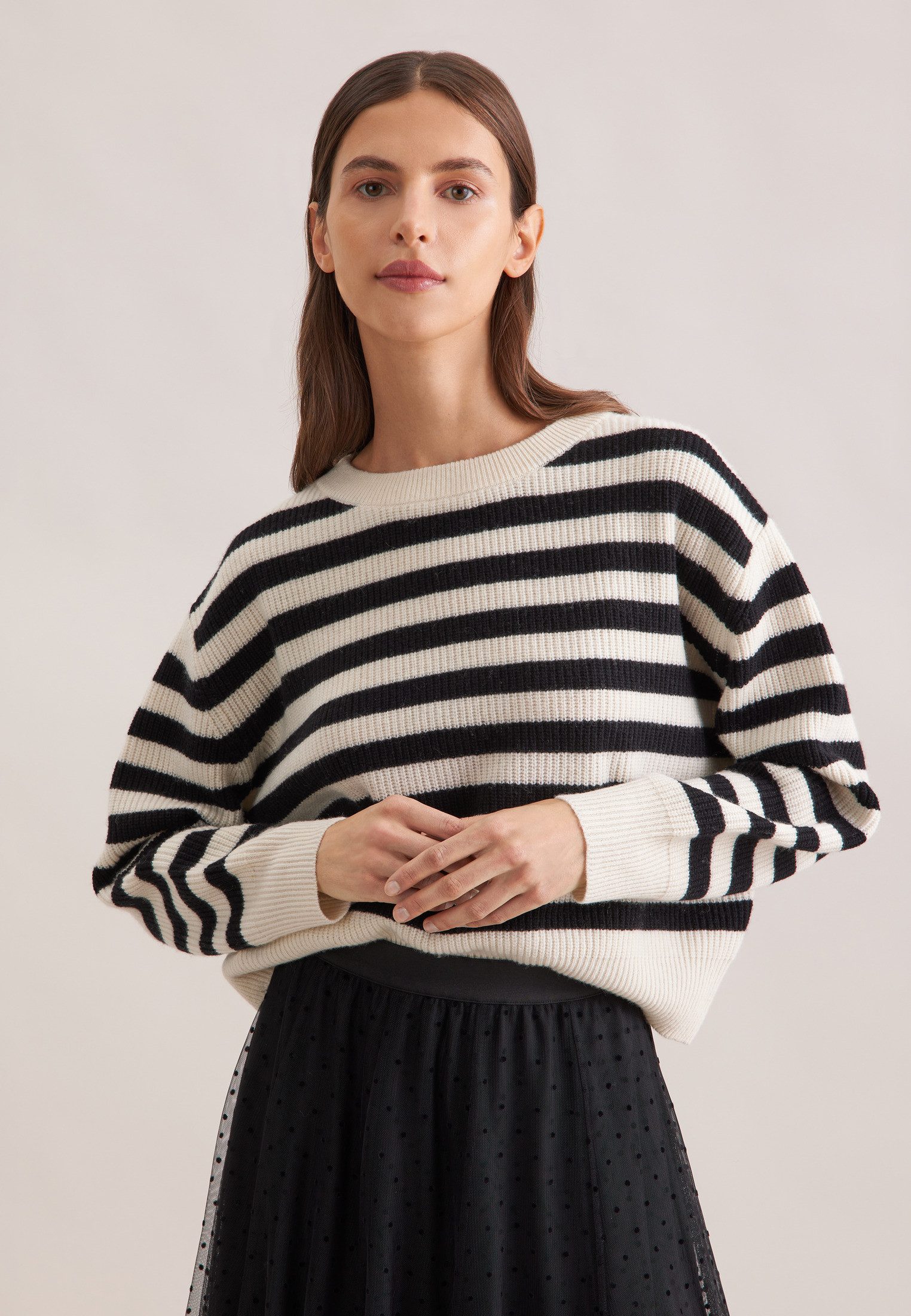 seidensticker Strickpullover 1/1 Rundhals Gestreift