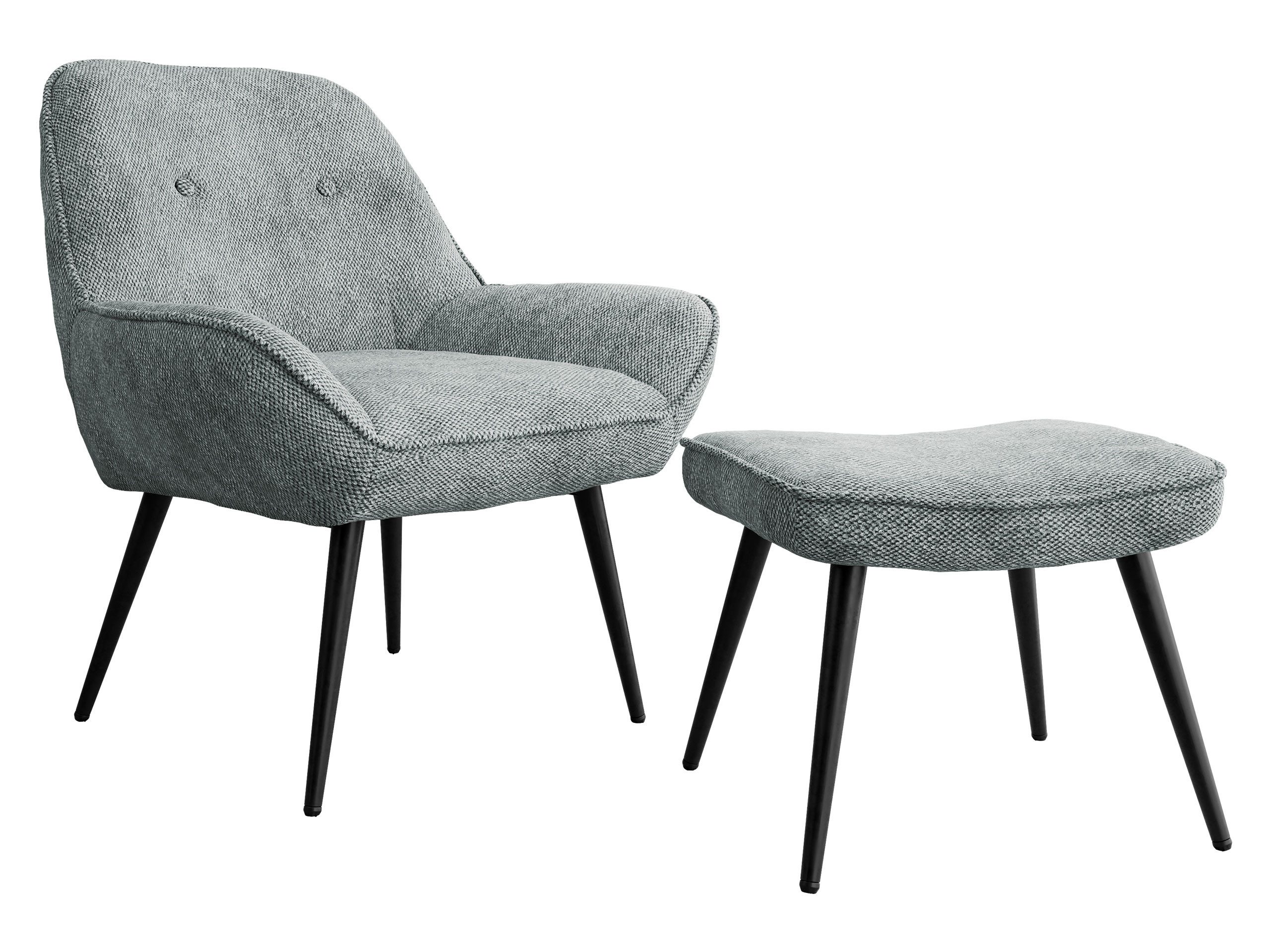 MIRJAN24 Sessel Zorto Muz 809B (mit Fußbank), Füße aus Metall