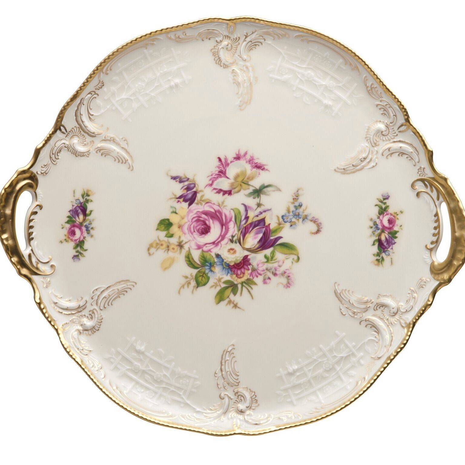 Rosenthal Tortenplatte Rosenthal Sanssouci Elfenbein Torten- & Kuchenplatte, Porzellan, Porzellan