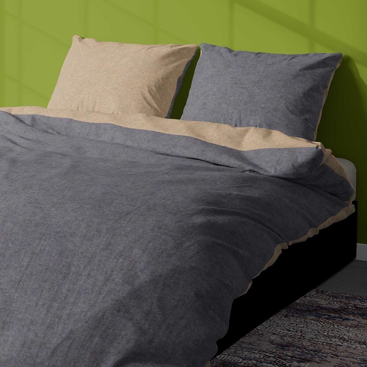 TRAUMSCHLAF Bettwäsche Melangebiber, Biber, 1 teilig, moderner Wende-Look f günstig online kaufen