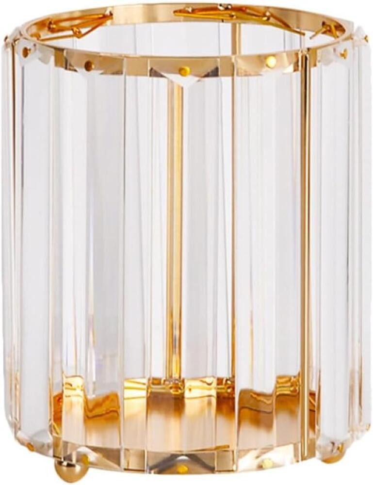FELIXLEO Dekovase Glasvase Gold Sechseck Stiftehalter Make-up Büro Aufbewahrung (1 St)