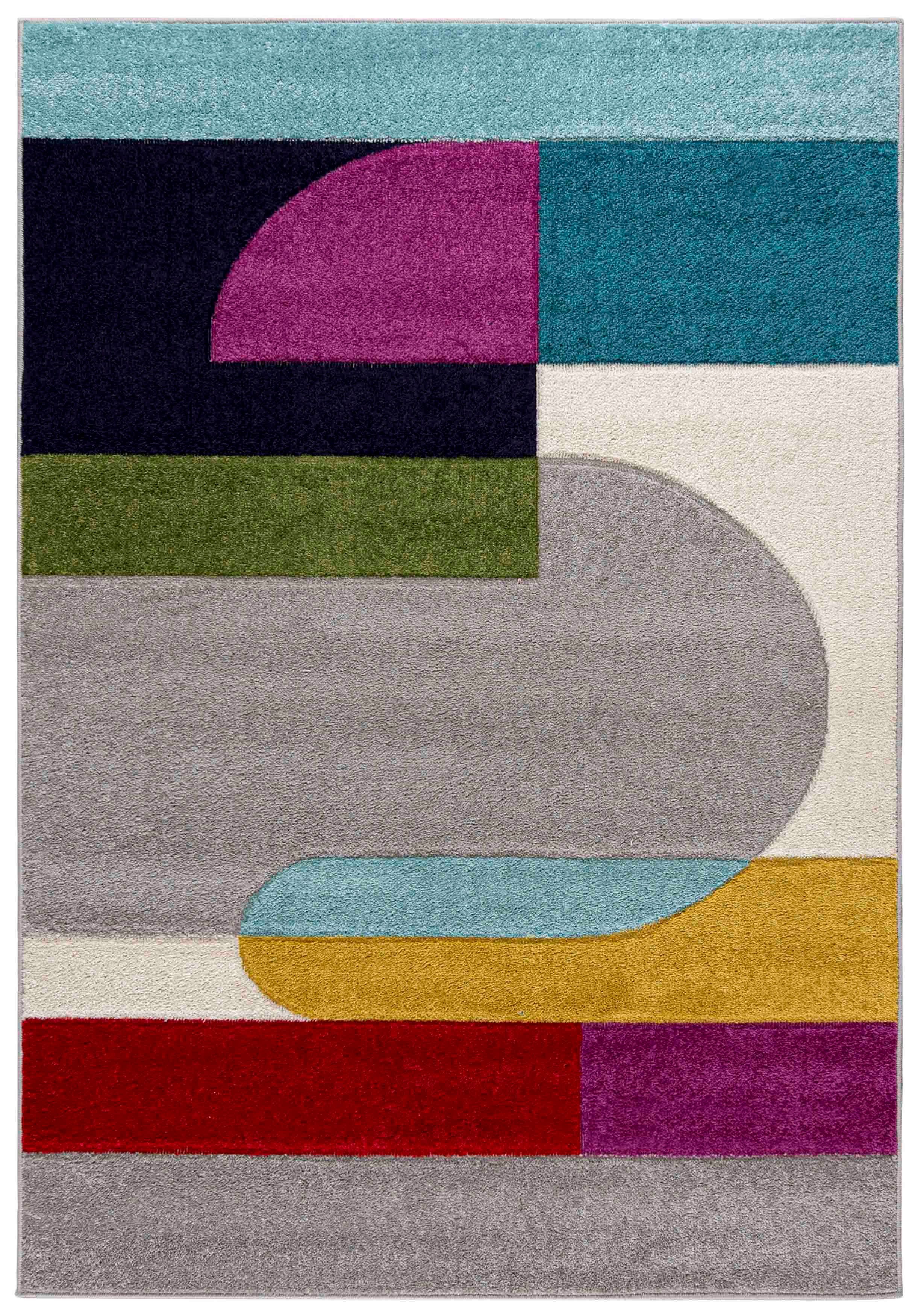 Mazovia Designteppich Modern Geometrischer Teppich Bunt günstig online kaufen