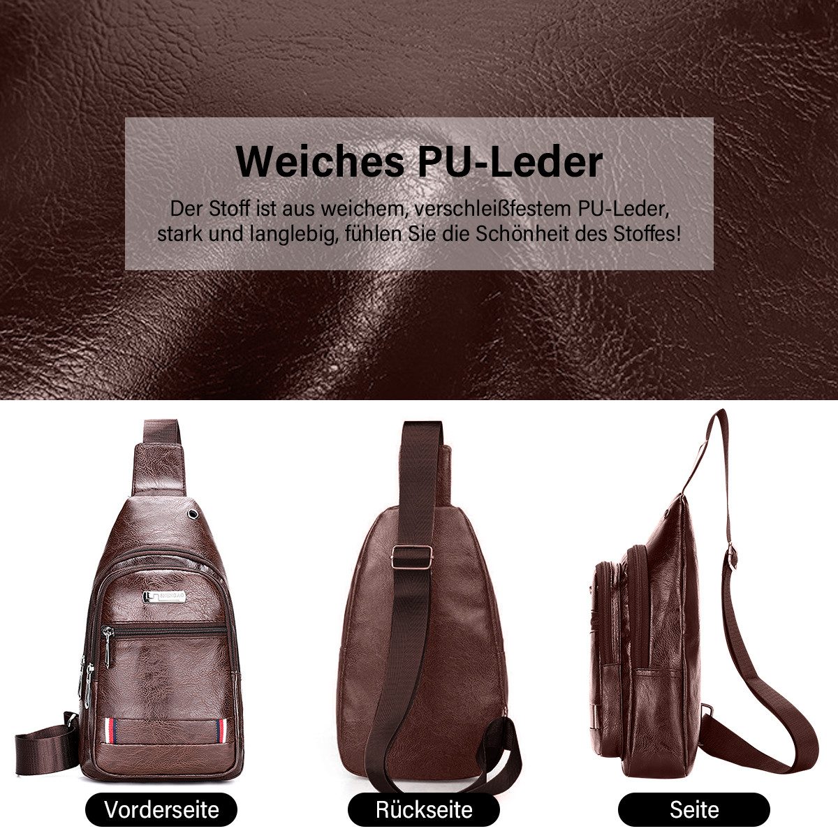 ZEUOPQ Schultertasche Sling Rucksack für Herren günstig online kaufen