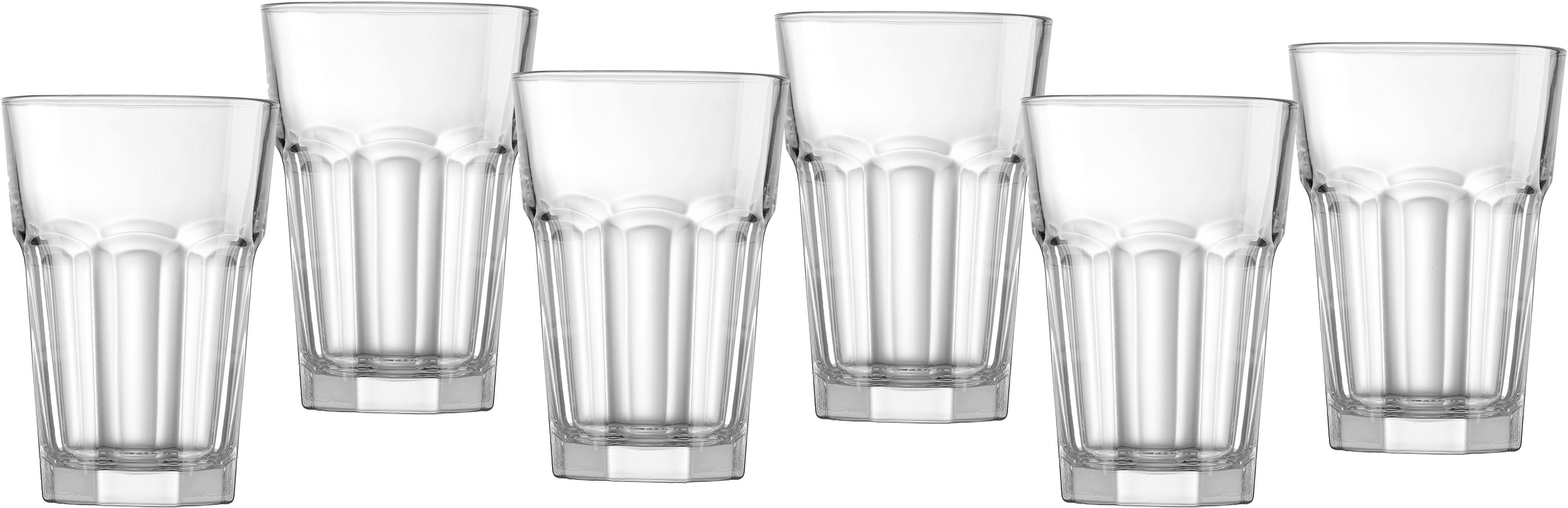 Ritzenhoff & Breker Gläser-Set Riad, 6-tlg., Glas, Facetten-Optik, 6-teilig