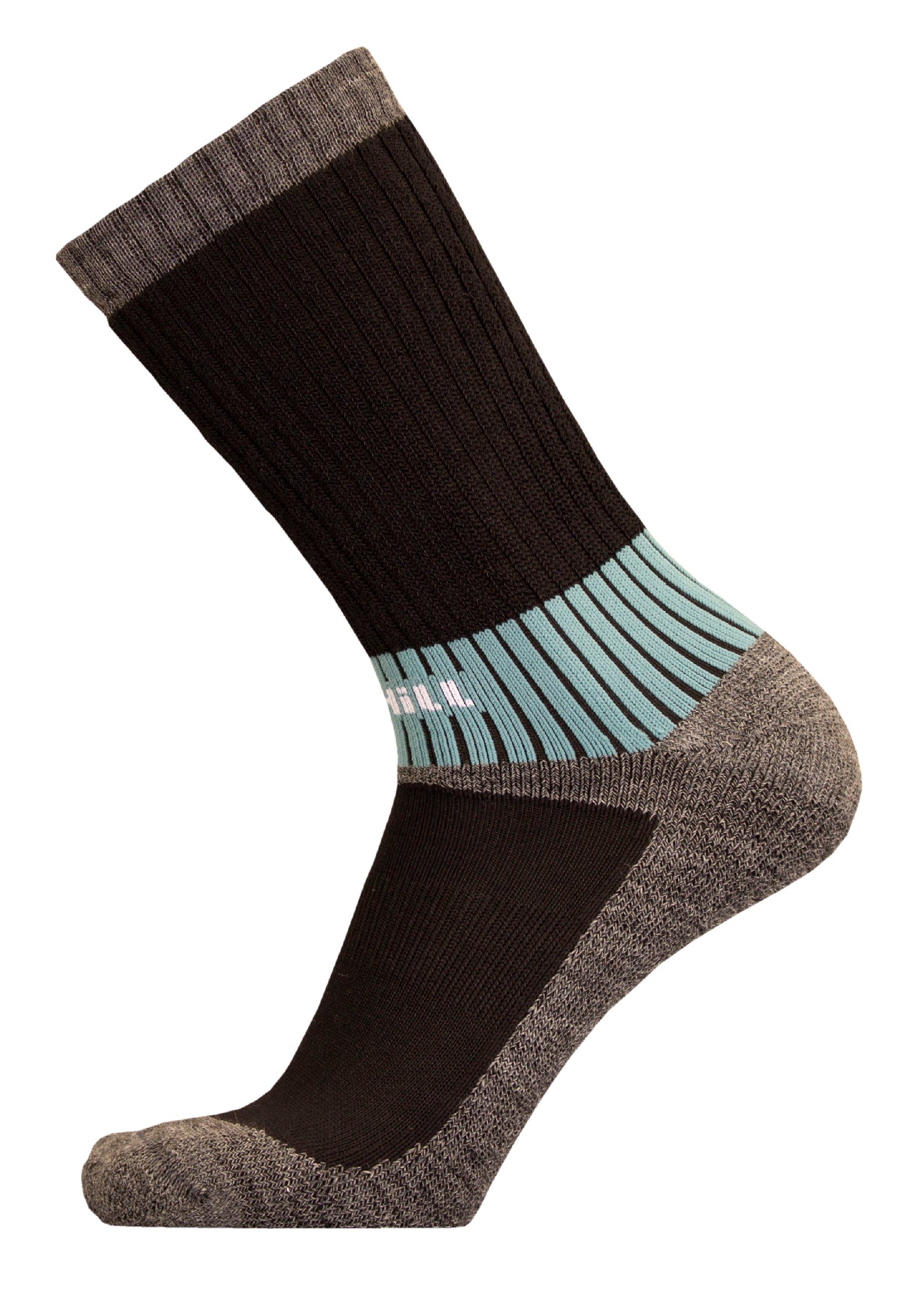 (1-Paar) schwarz-grau Socken mit UphillSport VAARU 4-Lagen-Struktur