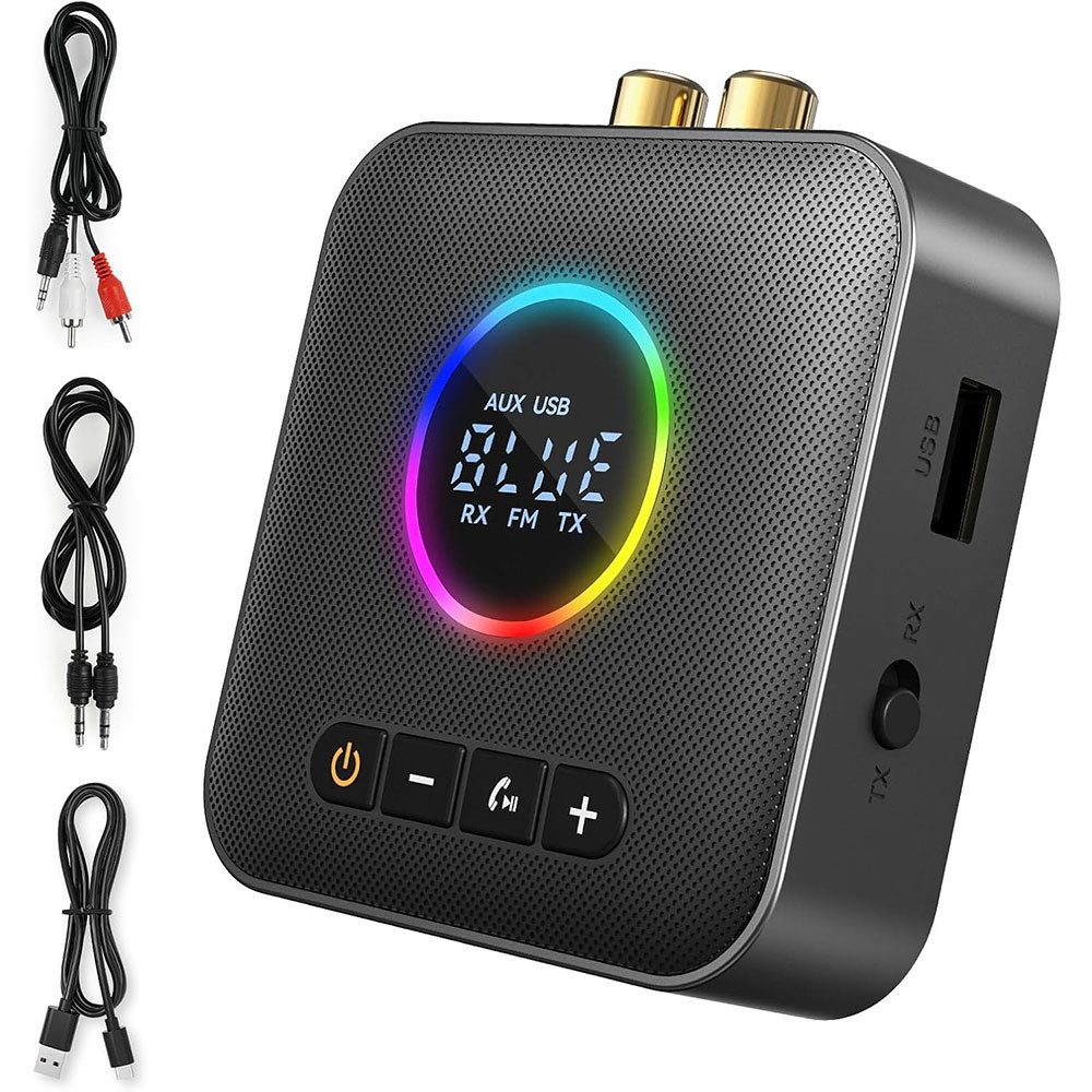 AFKSMILE Bluetooth 6.0 HiFi Empfänge,3-in-1 Bluetooth 6.0-Sender,Empfänger & FM Adapter