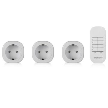 smartwares Lichtschalter Mini Schalter-Set für Innenräume 8 x 5,5 x 5,5 cm Weiß