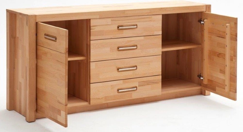 bv-vertrieb Standvitrine Vitrine Kernbuche Anrichte Highboard günstig online kaufen