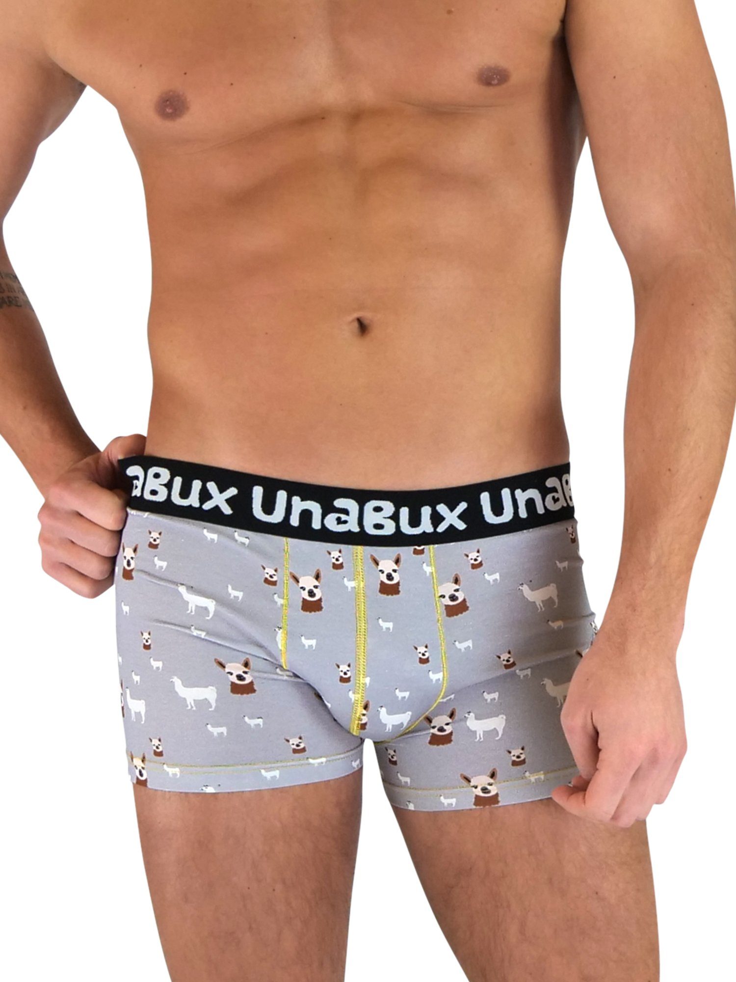 UnaBux Boxer Briefs WOOLHEAD (2-St) Boxershorts Doppelpack OLD ANCHOR / FINGERS GOOD FIVE