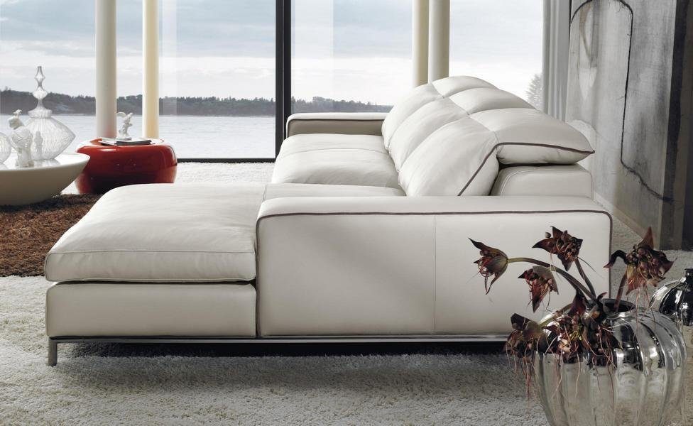 JVmoebel Ecksofa form Design Leder Ecksofa Couch Wohnzimmer Luxus Polster Sofa Sofas L