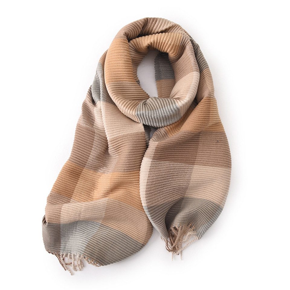Coonoor Kaschmirschal Eleganter Damen Kaschmirschal, Winterdicke Schulterdecke, Mit Fransen, unverzichtbares Accessoire für Herbst und Winter