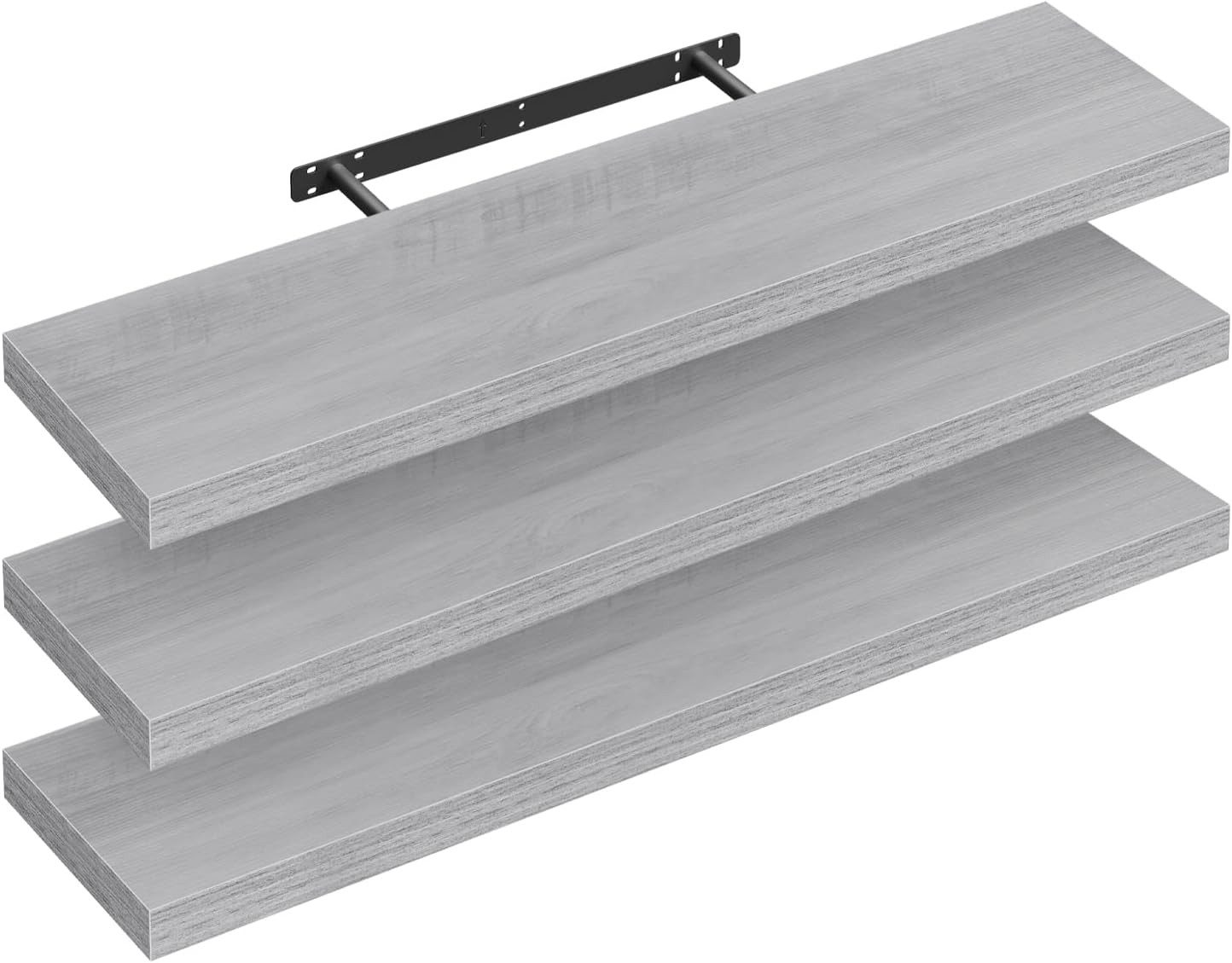 Woltu Wandregal, Set 3-tlg., Wandboard für Deko aus MDF Holz