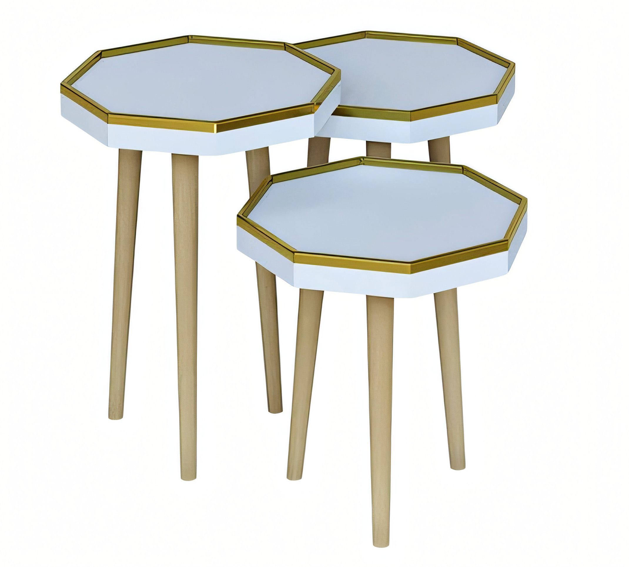 JVmoebel Beistelltisch Eleganter weißer Beistelltisch aus Holz für modernes Zuhause (MaßeBeistelltisch 1, MaßeBeistelltisch 2, MaßeBeistelltisch 3), Made in Europe