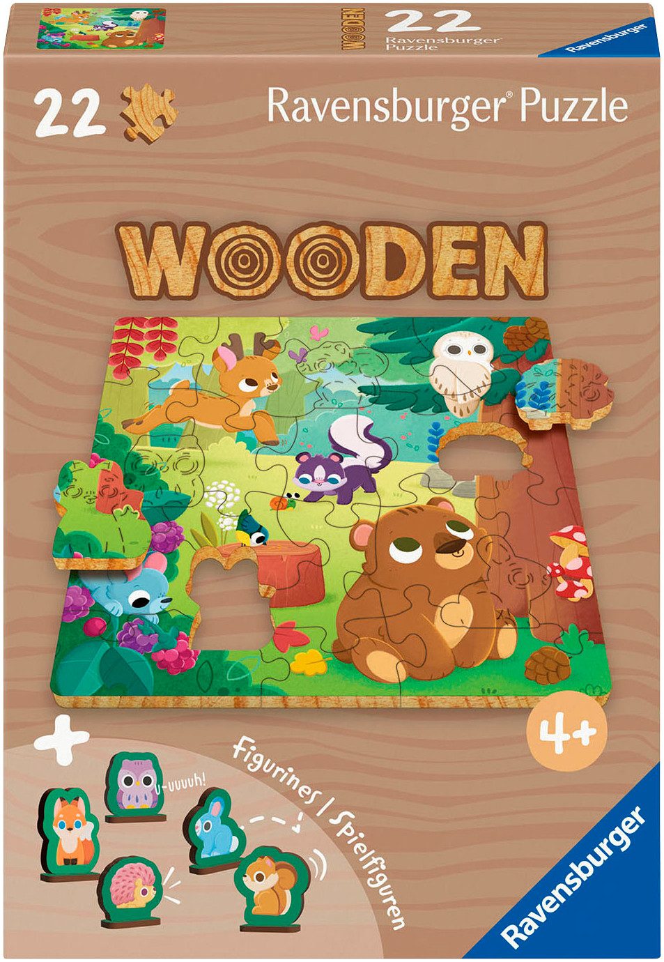 Ravensburger Пазлы Fröhliche Waldfreunde, 22 Пазлыteile, Made in Europe