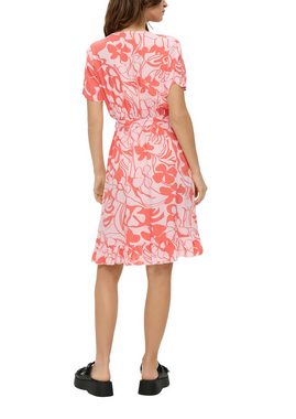 QS Midikleid mit Allover-Print und Bindeband