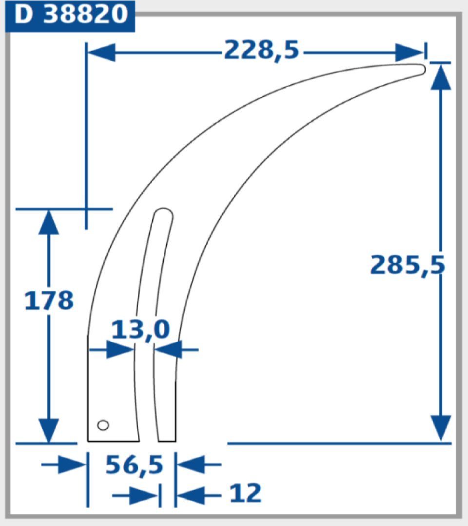 Turmfalke Sägen&Messer Hobelmesser Spaltkeil für DIN (1-St) mm 38820 Tischkreissäge / 2,5 mm 350-450