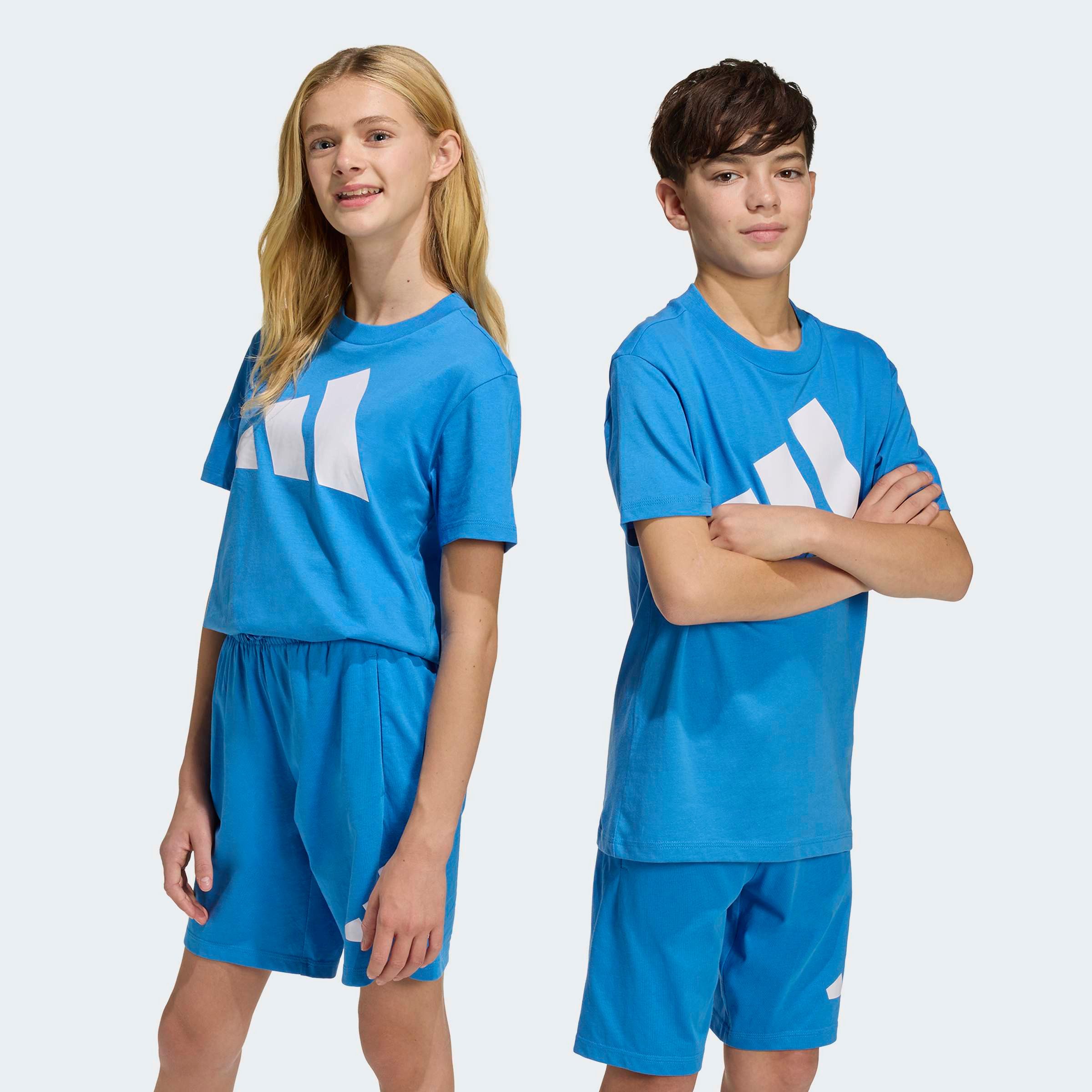 adidas Sportswear T-Shirt J BL TEE 160 für Kinder und Teens, mit Rundhalsausschnitt, aus 100 % Baumwolle