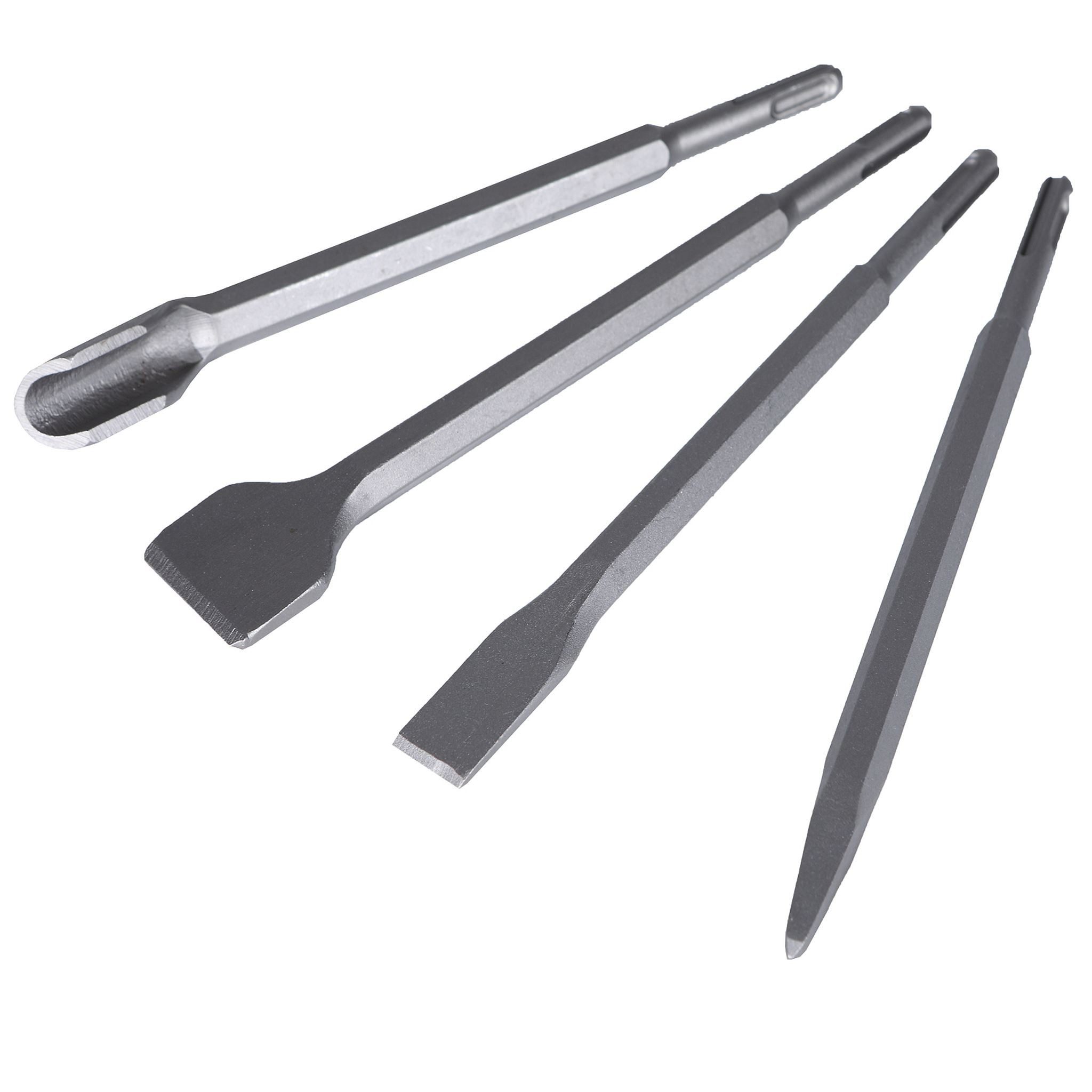 Home4Living Meißel-Set Meißel-Set SDS-Plus 4 teilig Kanalmeißel Stahl Meissel 4tlg., 250 in mm, (4-tlg) verschiedene Meißel