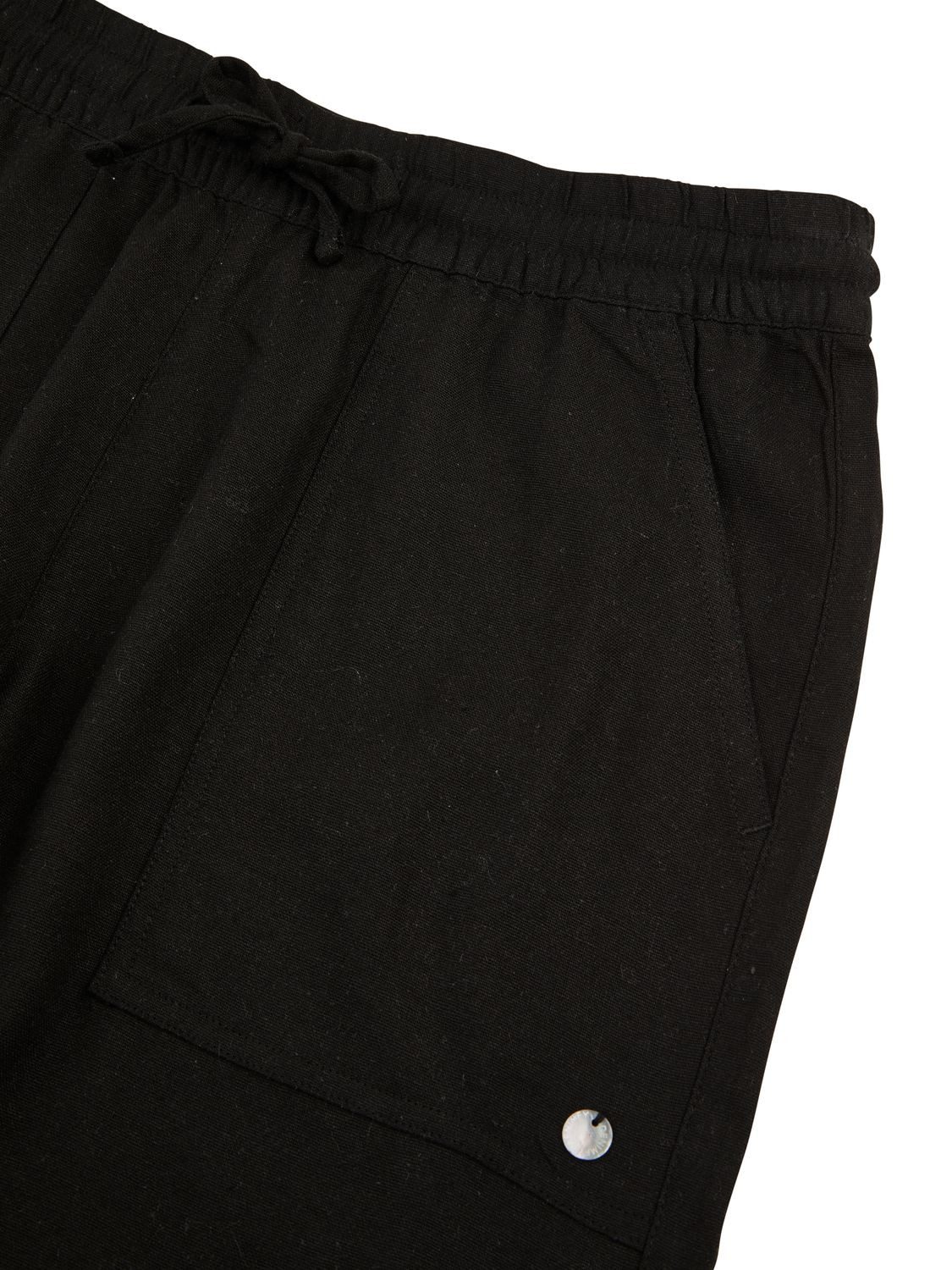 DENIMFY Sweatshorts Damen Leinen Shorts DFAlessia Regular Fit Leinenshorts mit Kordelzug – Bild 3 von 4