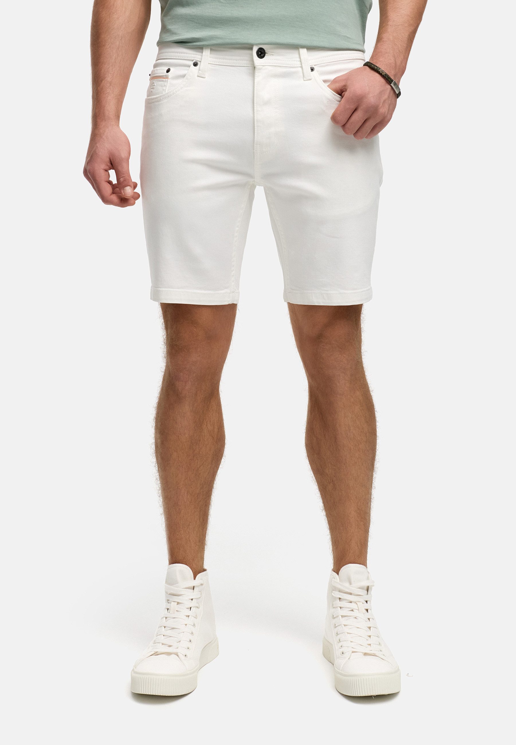 INDICODE Jeansshorts Herren INSymon Jeans Shorts Herrenshorts 5-Pocket-Shorts aus Soft Denim