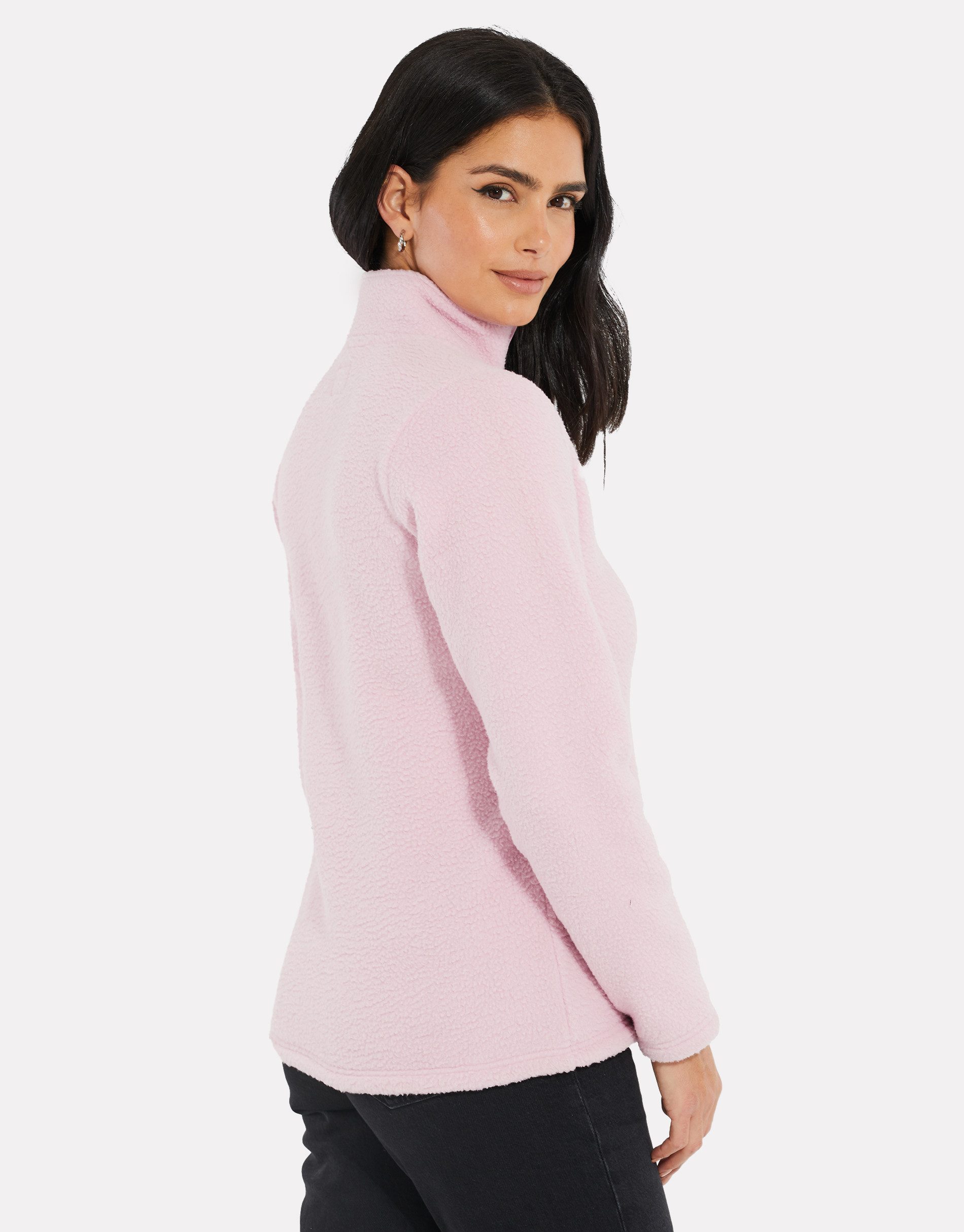 Threadbare Rundhalspullover THB Pharell 1/4 Zip Fleece (1-tlg) Half Zip Kragen