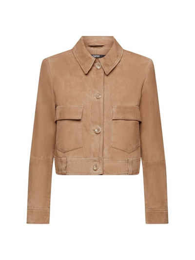 Esprit Collection Lederjacke Jacke aus Veloursleder