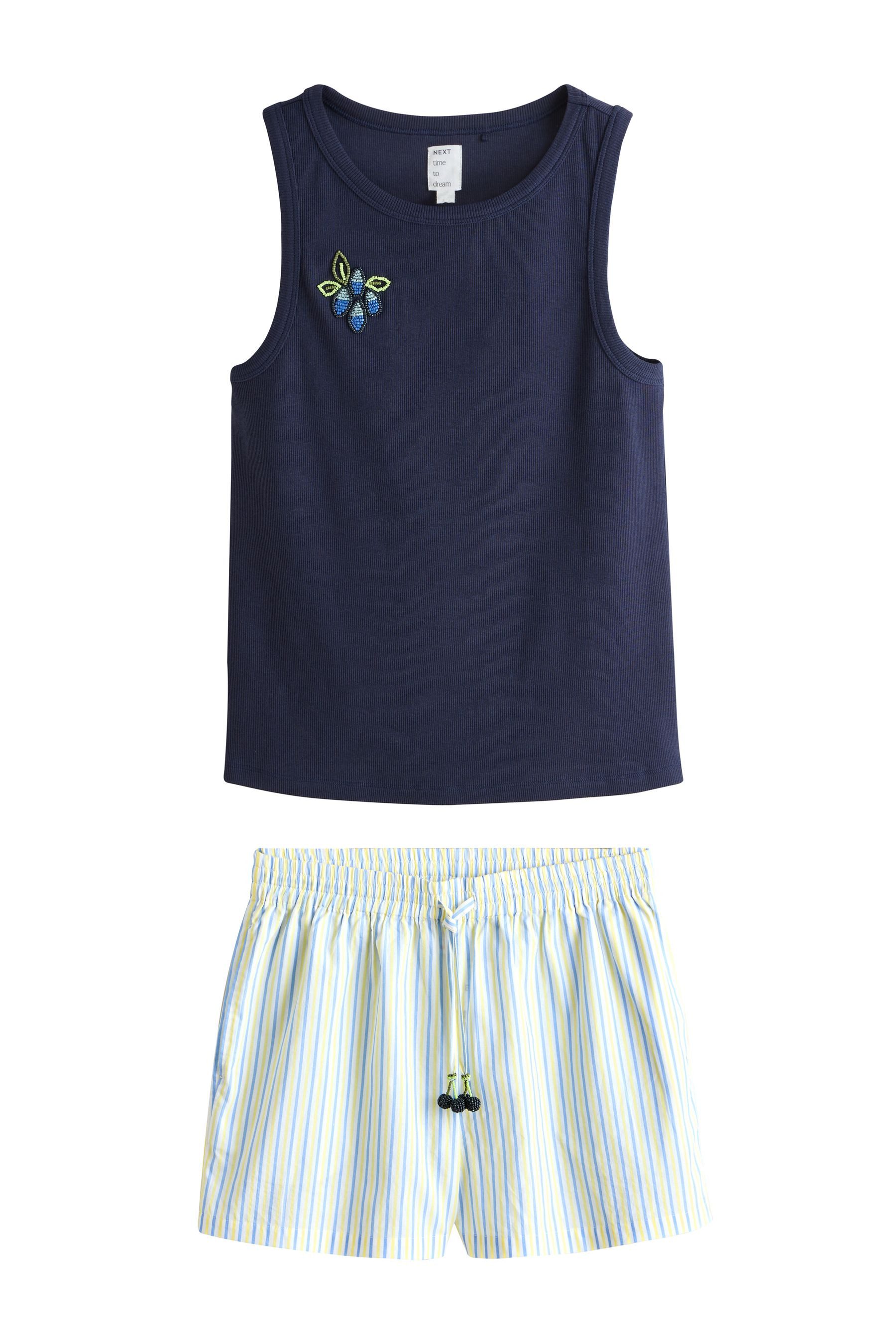 Next Pyjama Kurzer Schlafanzug, Blueberry (2 tlg)