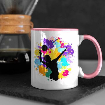 Trendation Tasse Trendation - Volleyball Geschenk Tasse Grafik Coach Herren Mädchen Kaffee Zubehör Volleyball-Spieler Spielerin