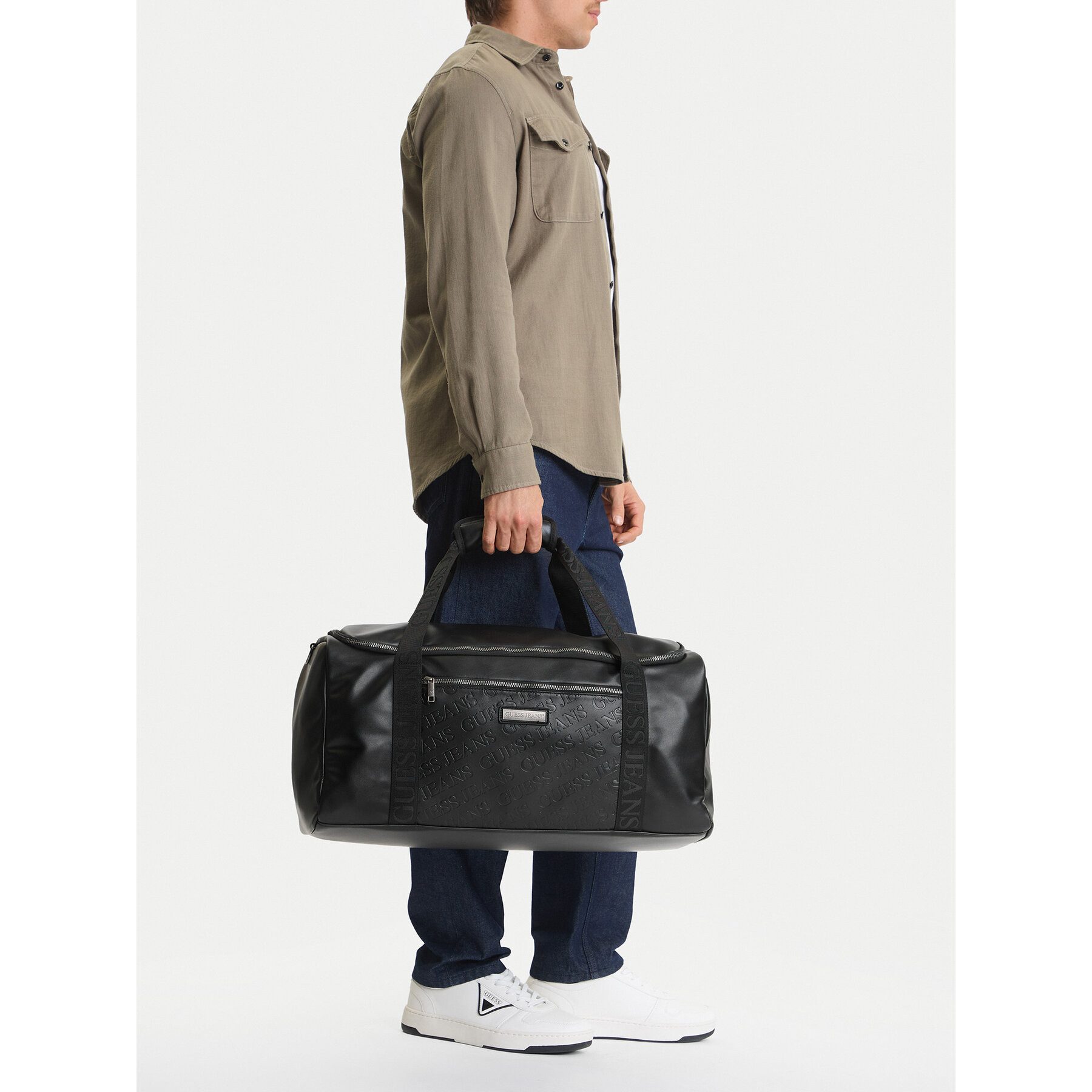 GUESS JEANS Umhängetasche Guess Jeans Herren Wochenendtasche Schwarz