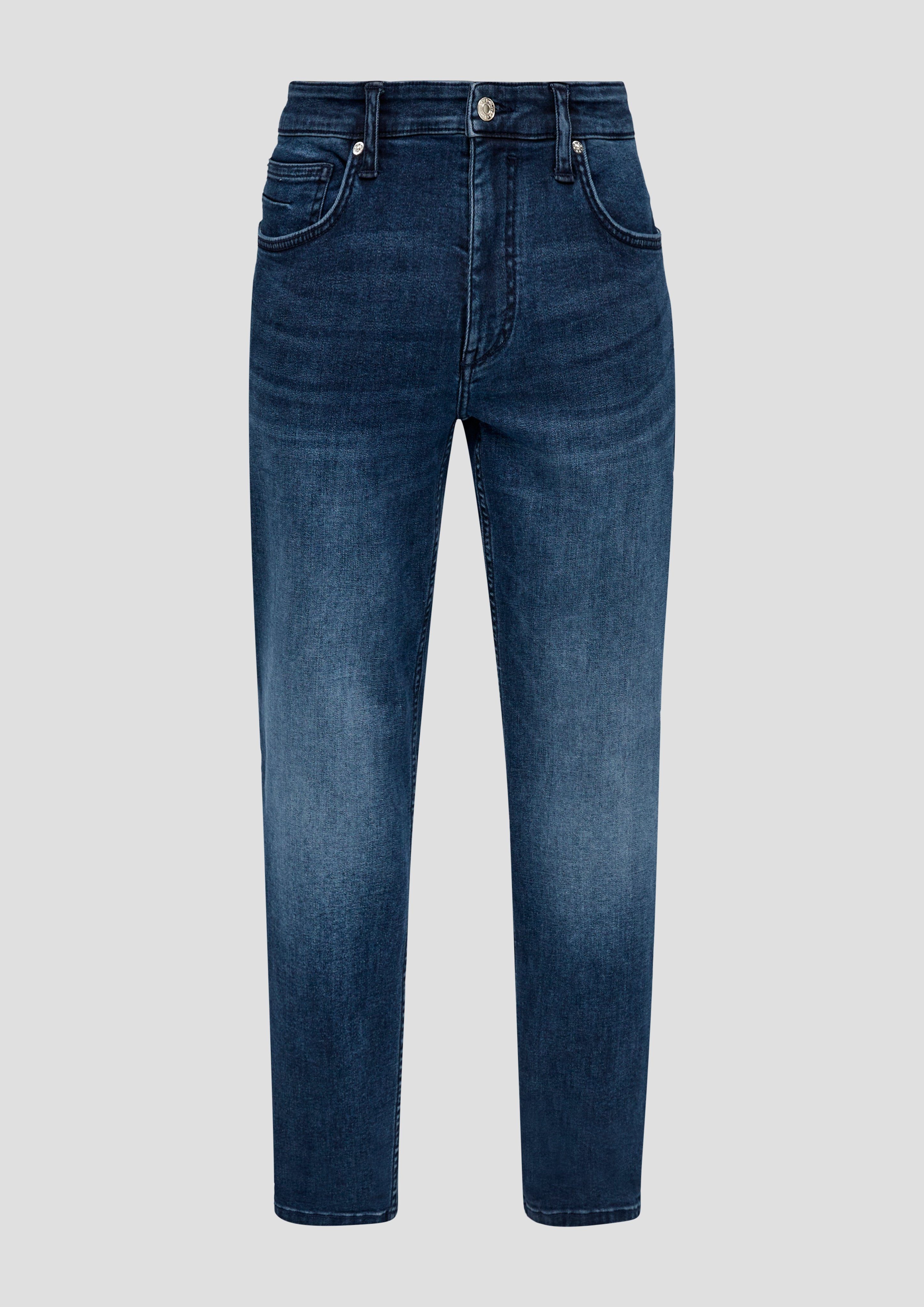 Beinverlauf Jeans mit Bequeme blue32 geradem s.Oliver