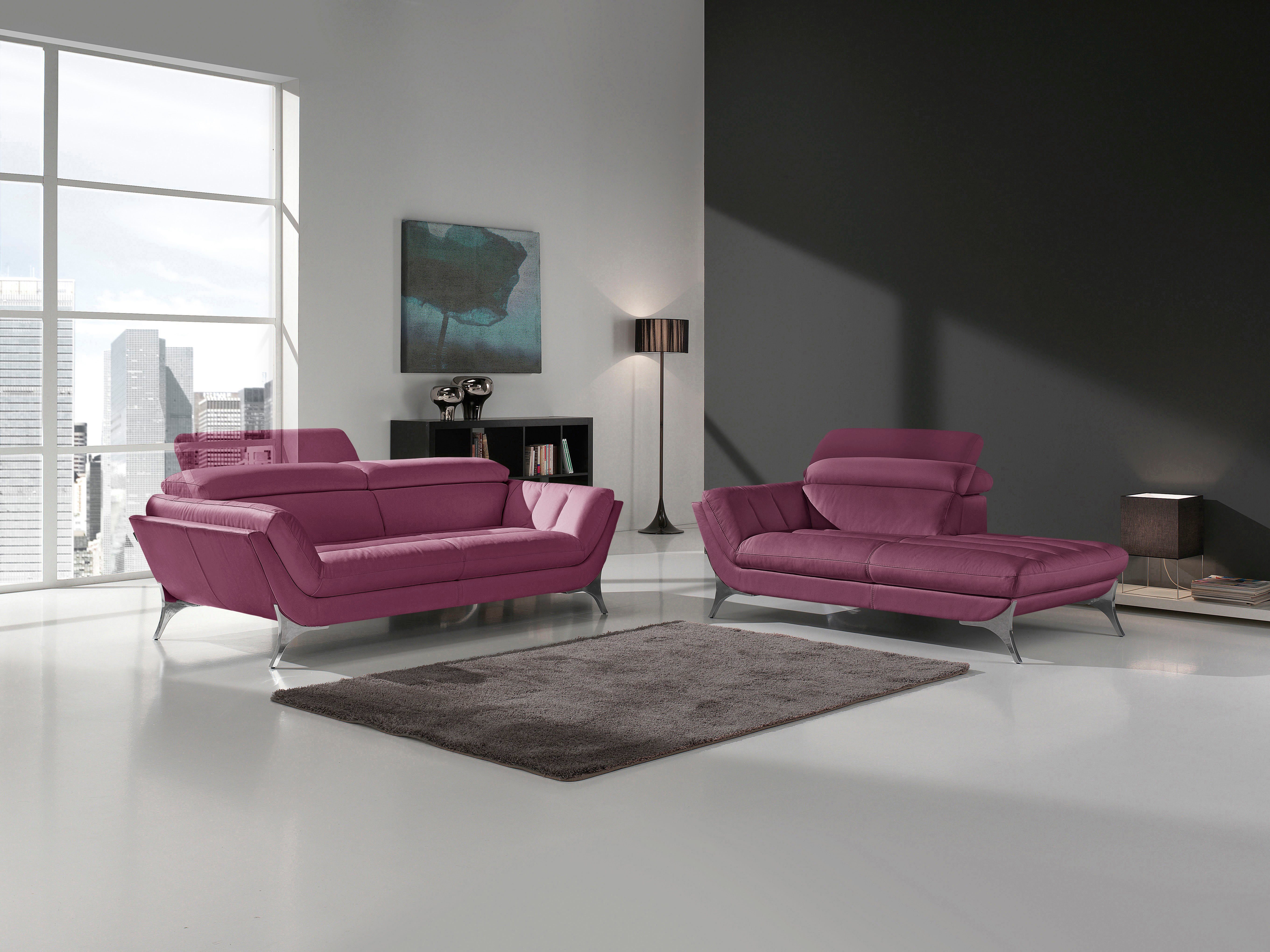 Egoitaliano Recamiere Sueli, extravagantes Design und erstklassiger Sitzkomfort, Solitärmöbel, hochwertiger Lederbezug, inklusive Kopfteilverstellung