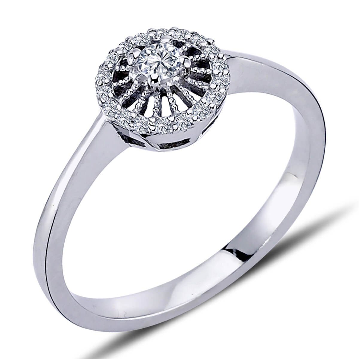 EinStein Diamant Verlobungsring »0,22 Carat Diamant Rund Ring 14 Karat  Weißgold«, Diamant online kaufen | OTTO