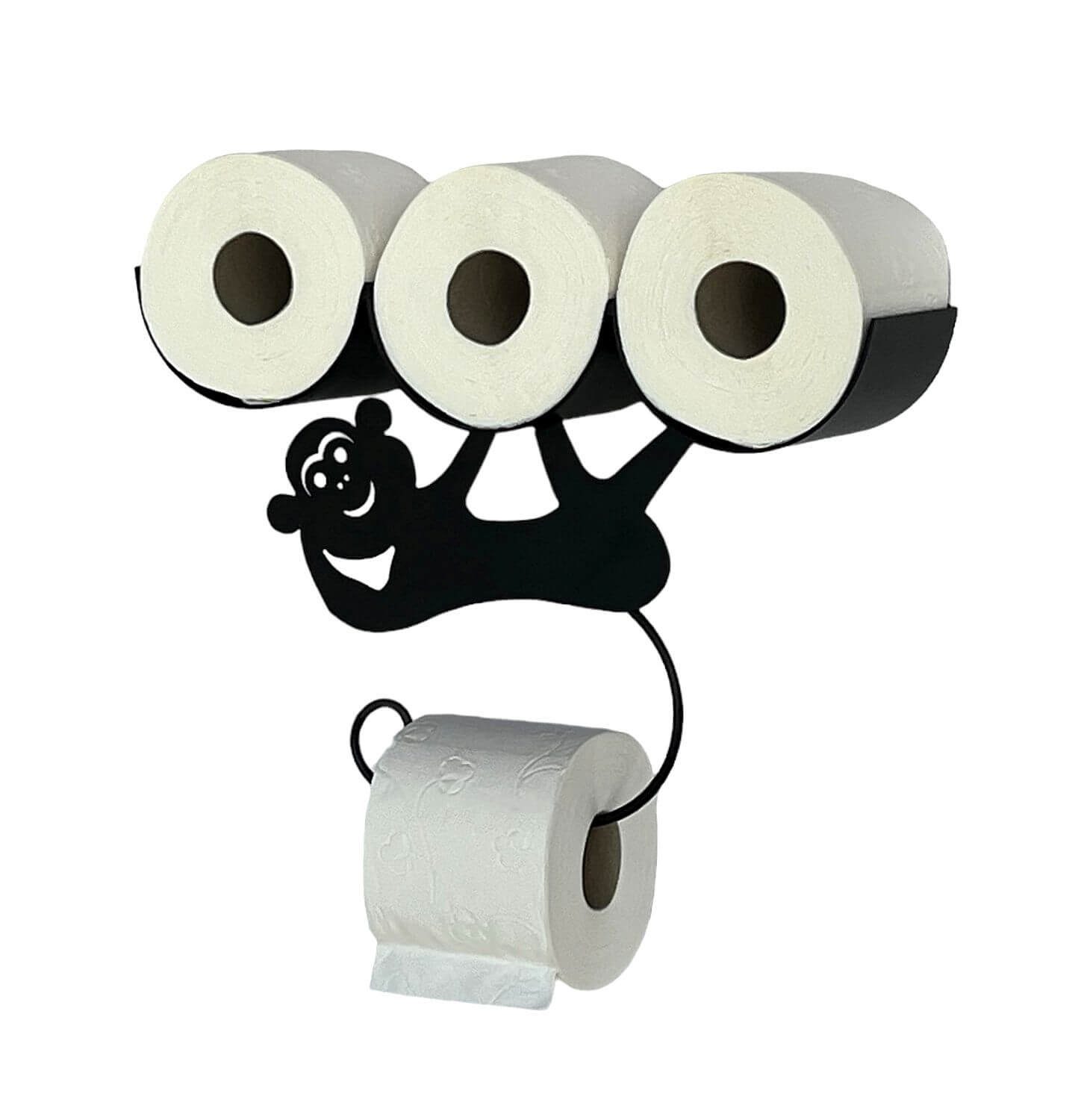 DanDiBo Toilettenpapierhalter Schwarz Wand Metall Affe günstig online kaufen
