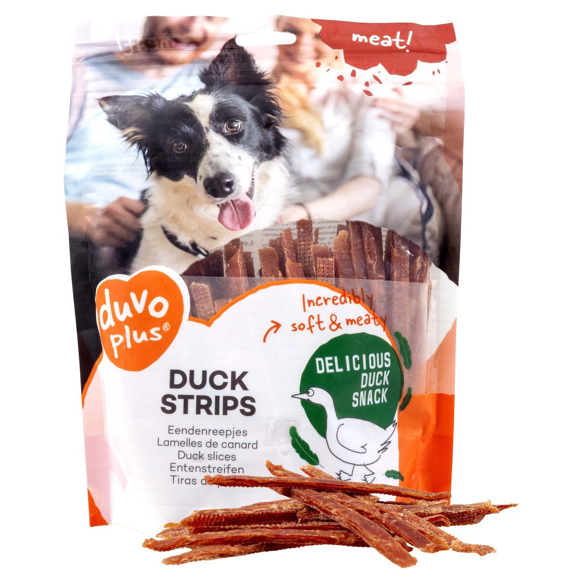 DUVO+ Hundesnack Enten Strips, Snack für: Hund