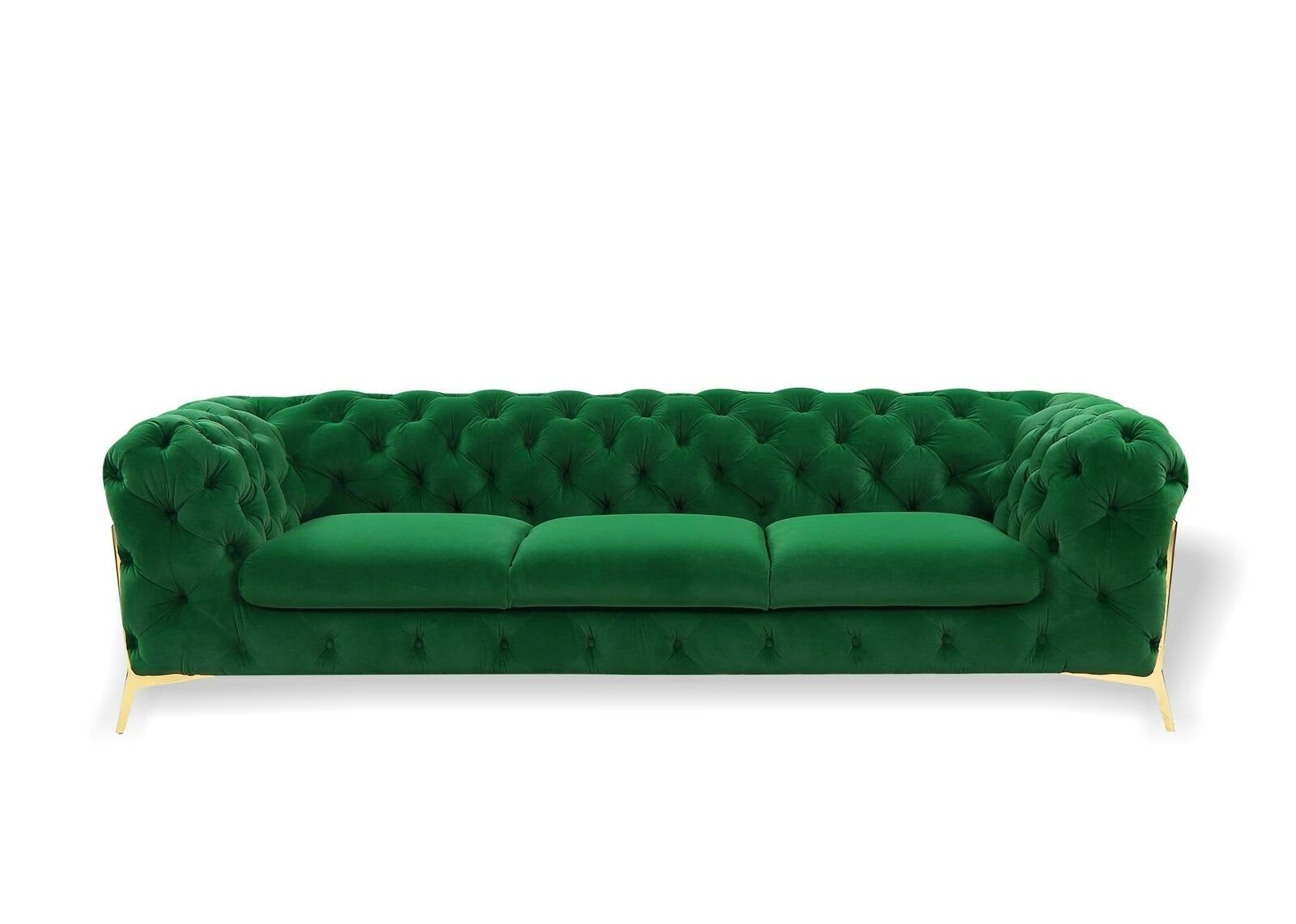 JVmoebel Sofa, Sofa 3 Sitzer Design Sofas Polster Couchen Leder Relax Sitz Möbel Grün