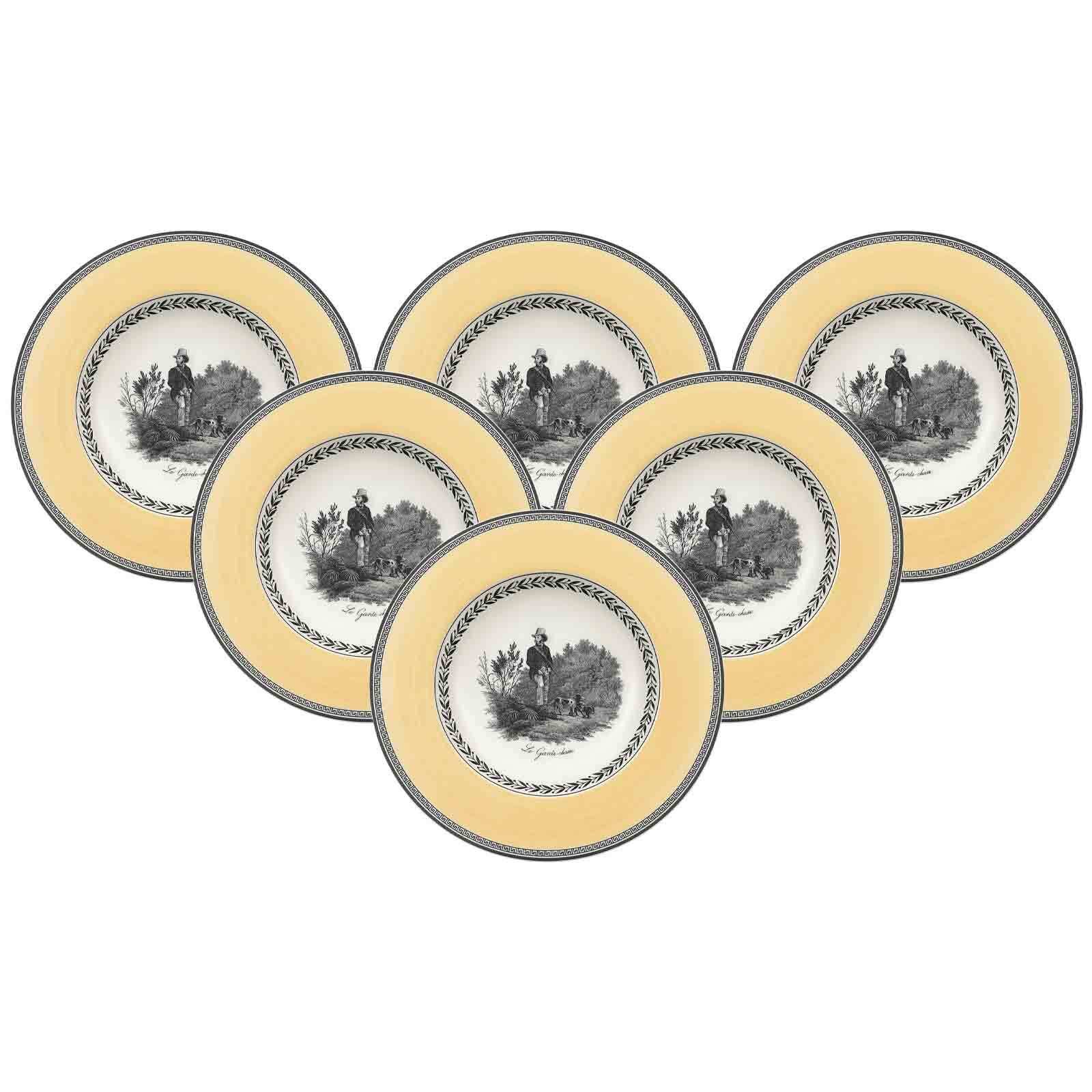 Villeroy & Boch Suppenteller Audun Chasse Suppenteller ø 24,2 cm 6er Set, (6 St)