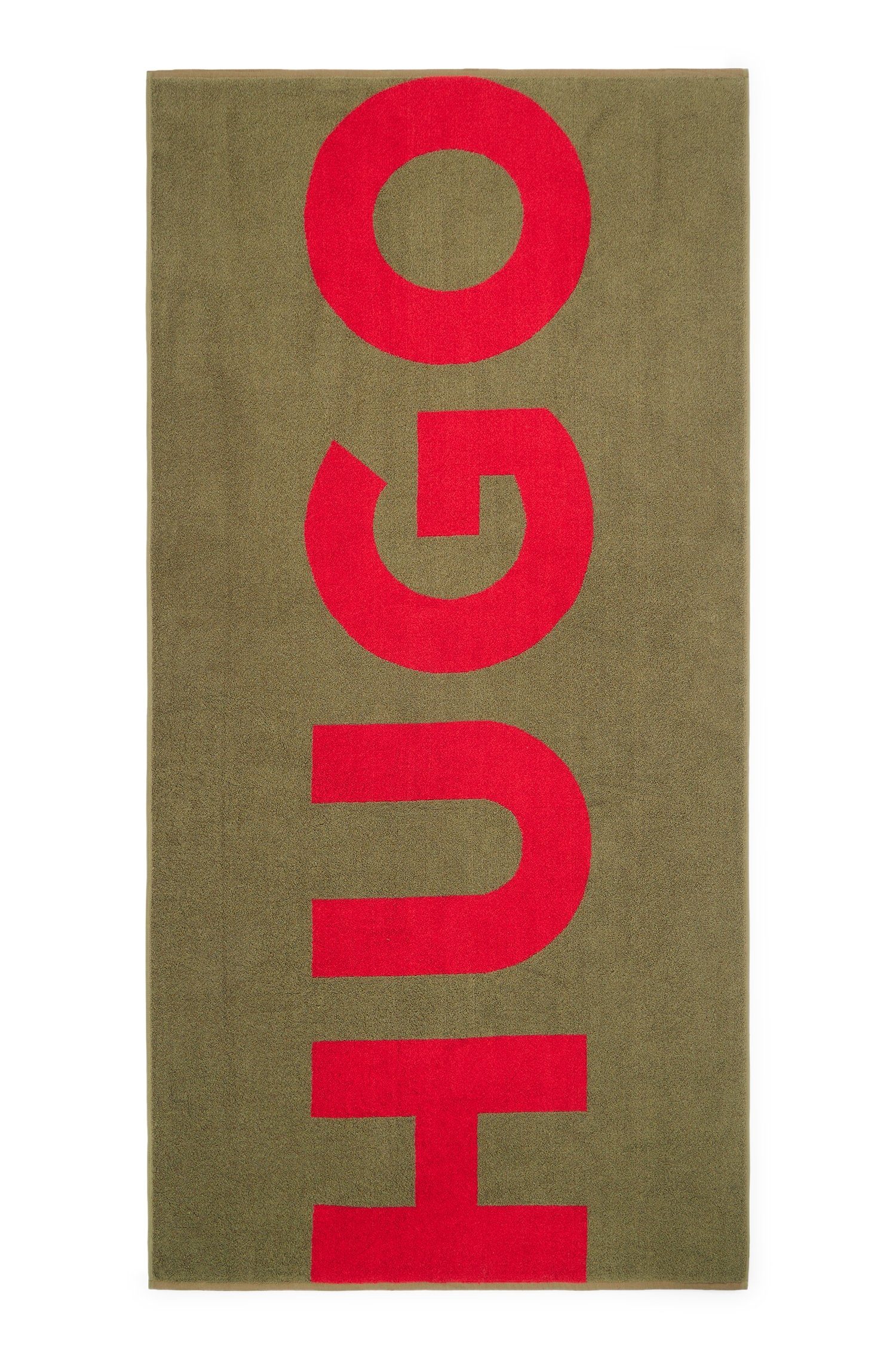 HUGO-Schriftzug TowelCorporateLogo, Frottee Strandtuch mit BOSS (1-St),
