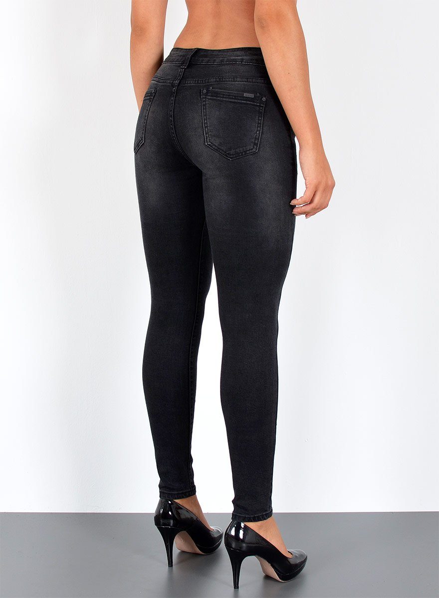 ESRA Skinny-fit-Jeans S800 Damen Jeanshose Skinny Leg High Waist Jeans Stretch