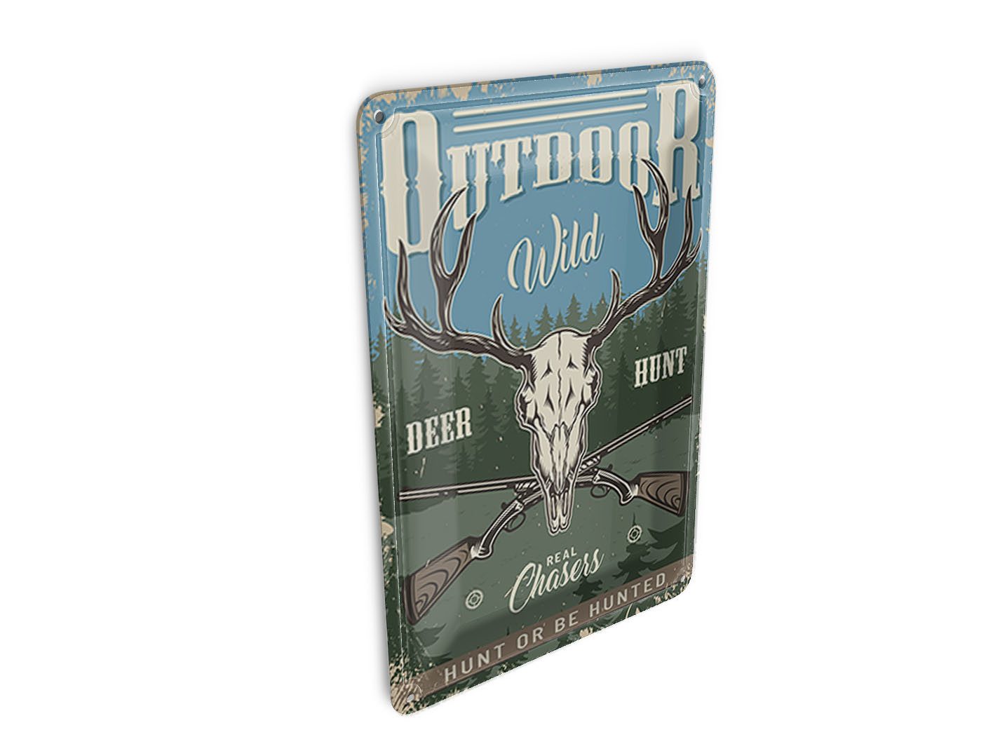 Femer GmbH Postkarte Jagd 10x14 cm Outdoor wild deer hunt, unfrankiert