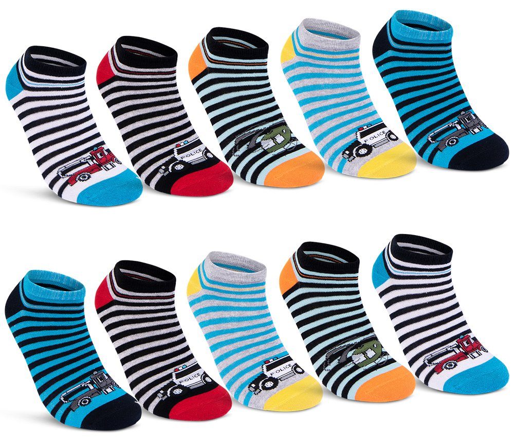 sockenkauf24-10 paia di calze da sneaker per bambini in cotone 