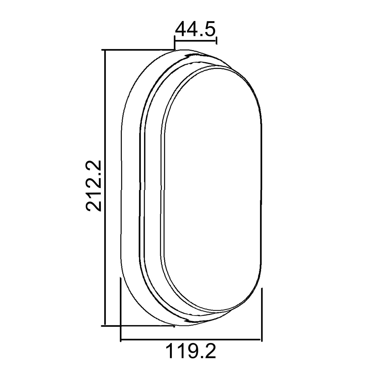 15W Wand- Deckenleuchte LED 1100lm und Deckenleuchte MCE341, grau/weiß Maclean LED IP54