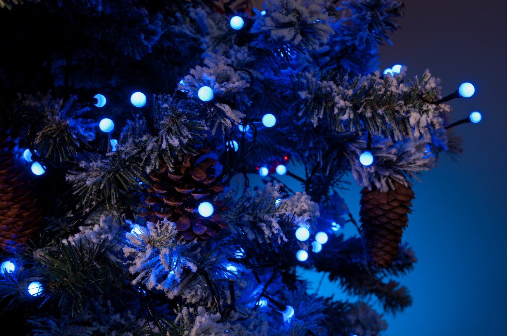 80 Weihnachtsdeko runde aussen, LED KONSTSMIDE Dioden blaue 80-flammig, Globelichterkette, Dioden, LED-Lichterkette