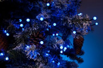 KONSTSMIDE LED-Lichterkette Weihnachtsdeko aussen, 80-flammig, LED Globelichterkette, runde Dioden, 80 blaue Dioden