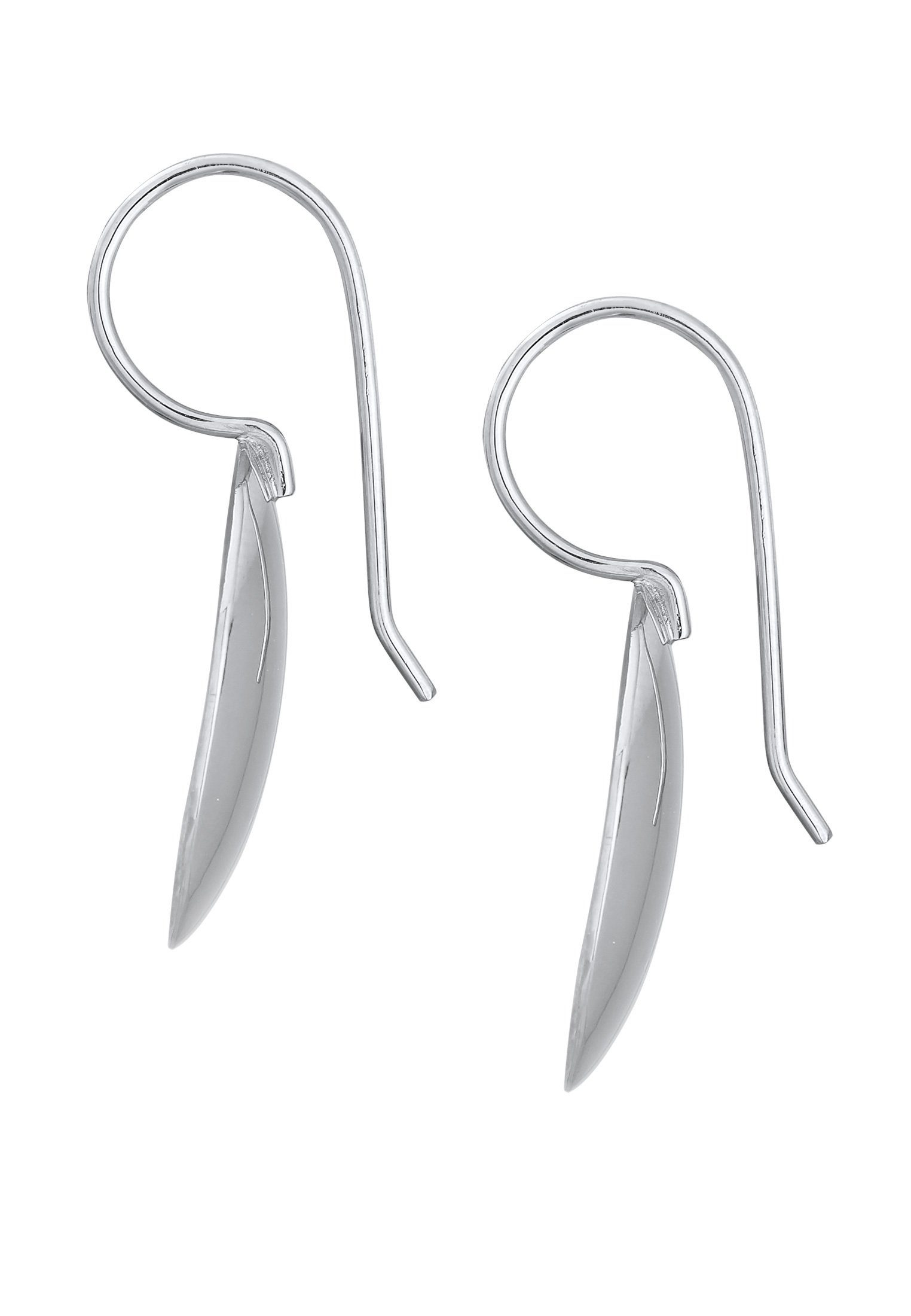 Nenalina Paar Ohrhänger Basic Geo Kreis Brushed Trend 925 Silber