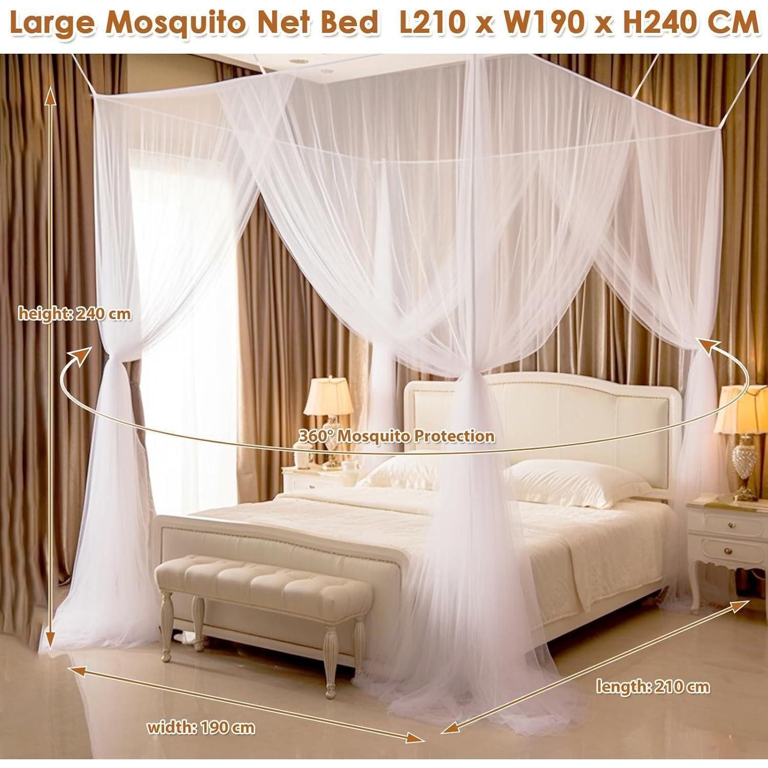 LuxusKollektion Moskitonetz Moskitonetz Doppelbett Einzelbett 1.9m x 2.1m x 2.4m Mückenschutz (1 St) – Bild 4 von 5