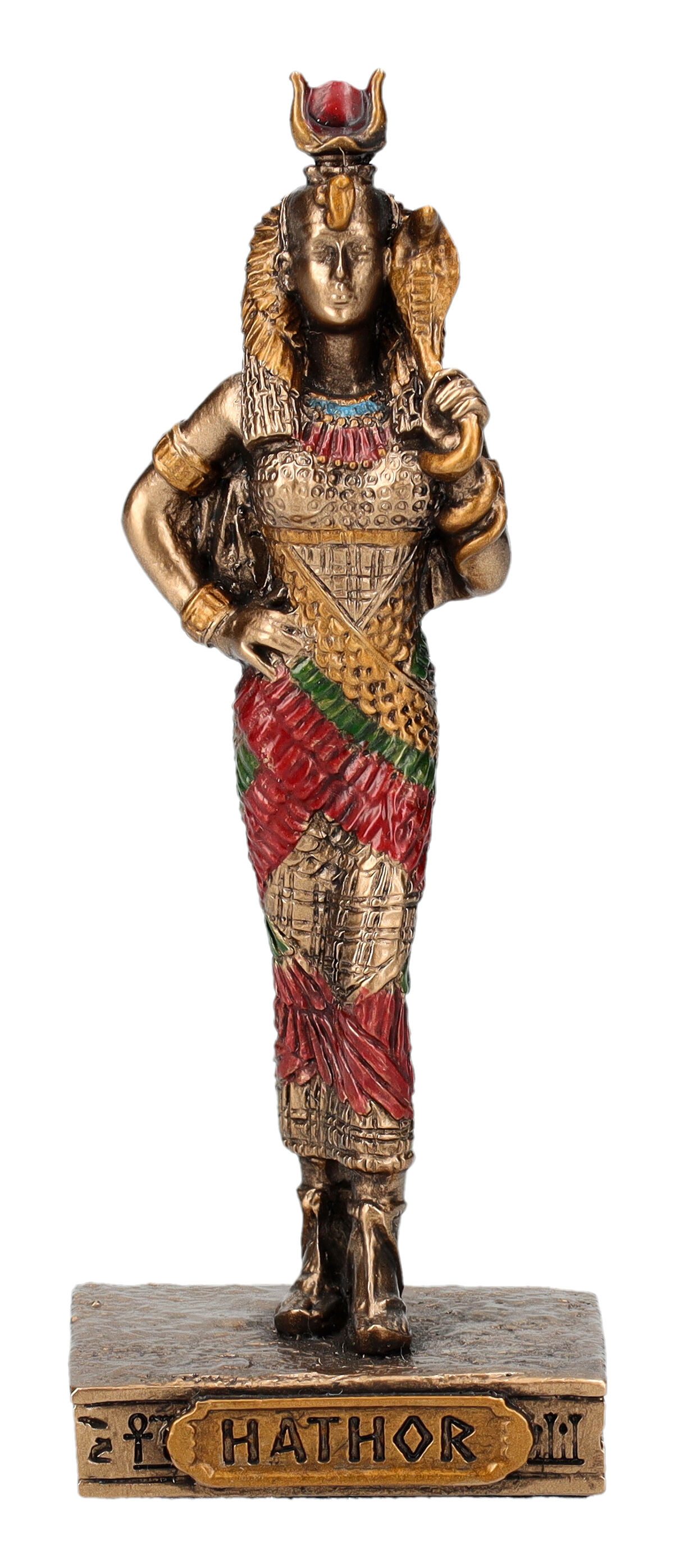 Figuren Shop GmbH Dekofigur Hathor Figur – Ägyptische Göttin Statue Miniatur Veronese 9 cm Deko