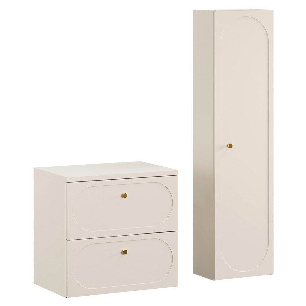Lomadox Badmöbel-Set DESENZANO-56, (Spar-Set, 2-St., Waschtischunterschrank günstig online kaufen