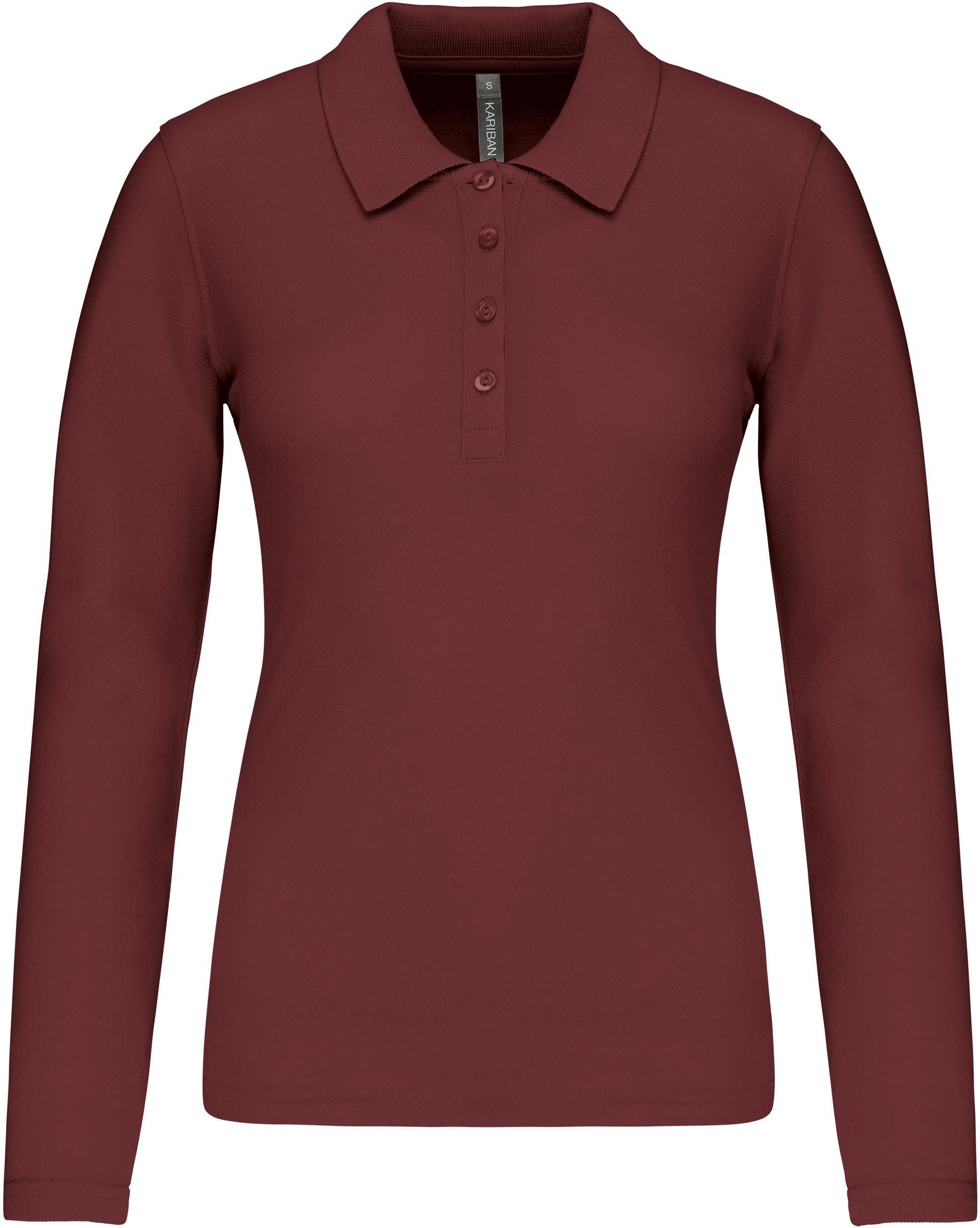 Kariban Langarm-Poloshirt Damen Langarm-Polohemd. Baumwollpiqué günstig online kaufen